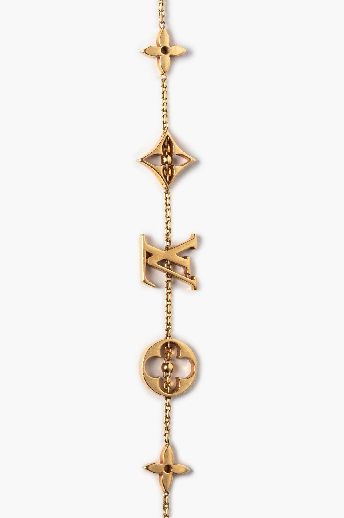 Louis Vuitton 18k Yellow Gold Idylle Blossom Monogram Station Bracelet
