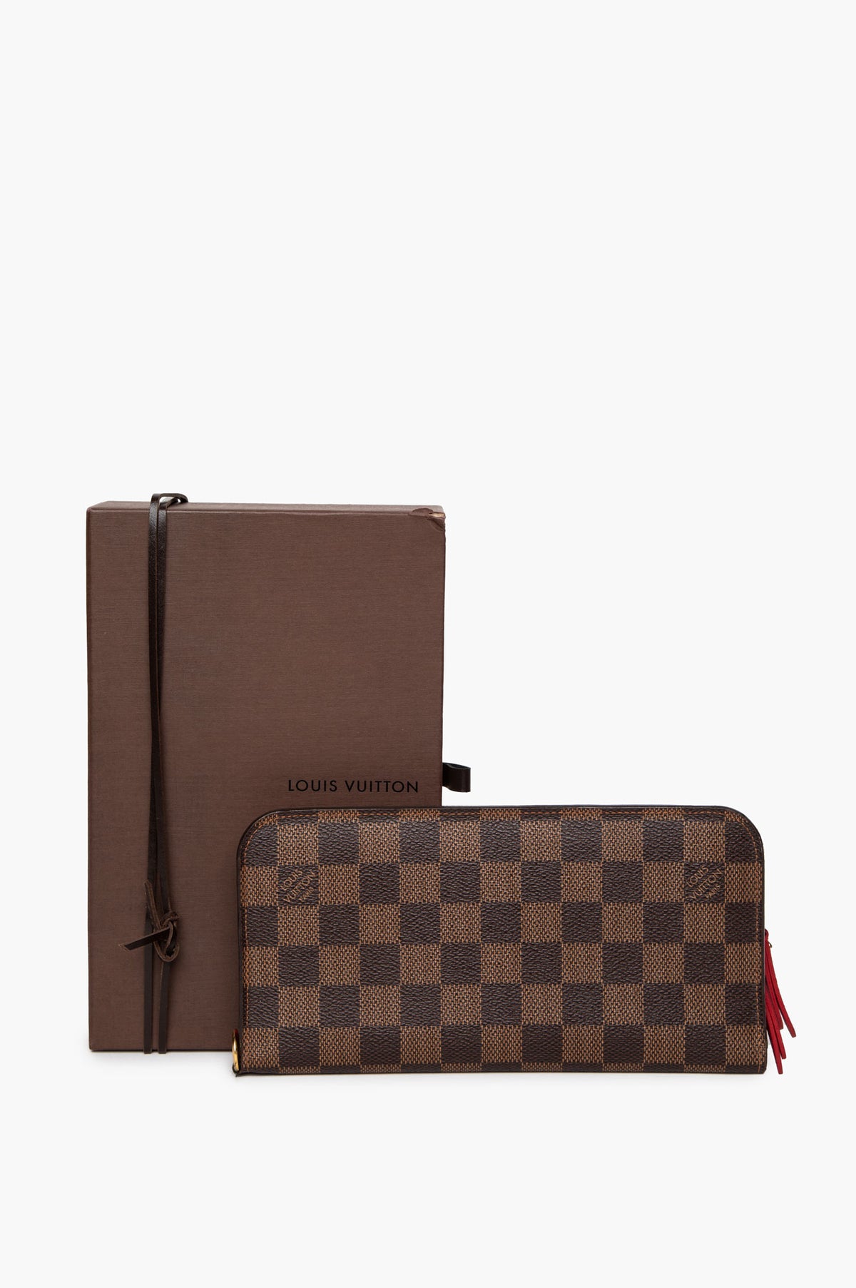 Louis Vuitton Damier Ebene Rouge Taiga Insolite Wallet
