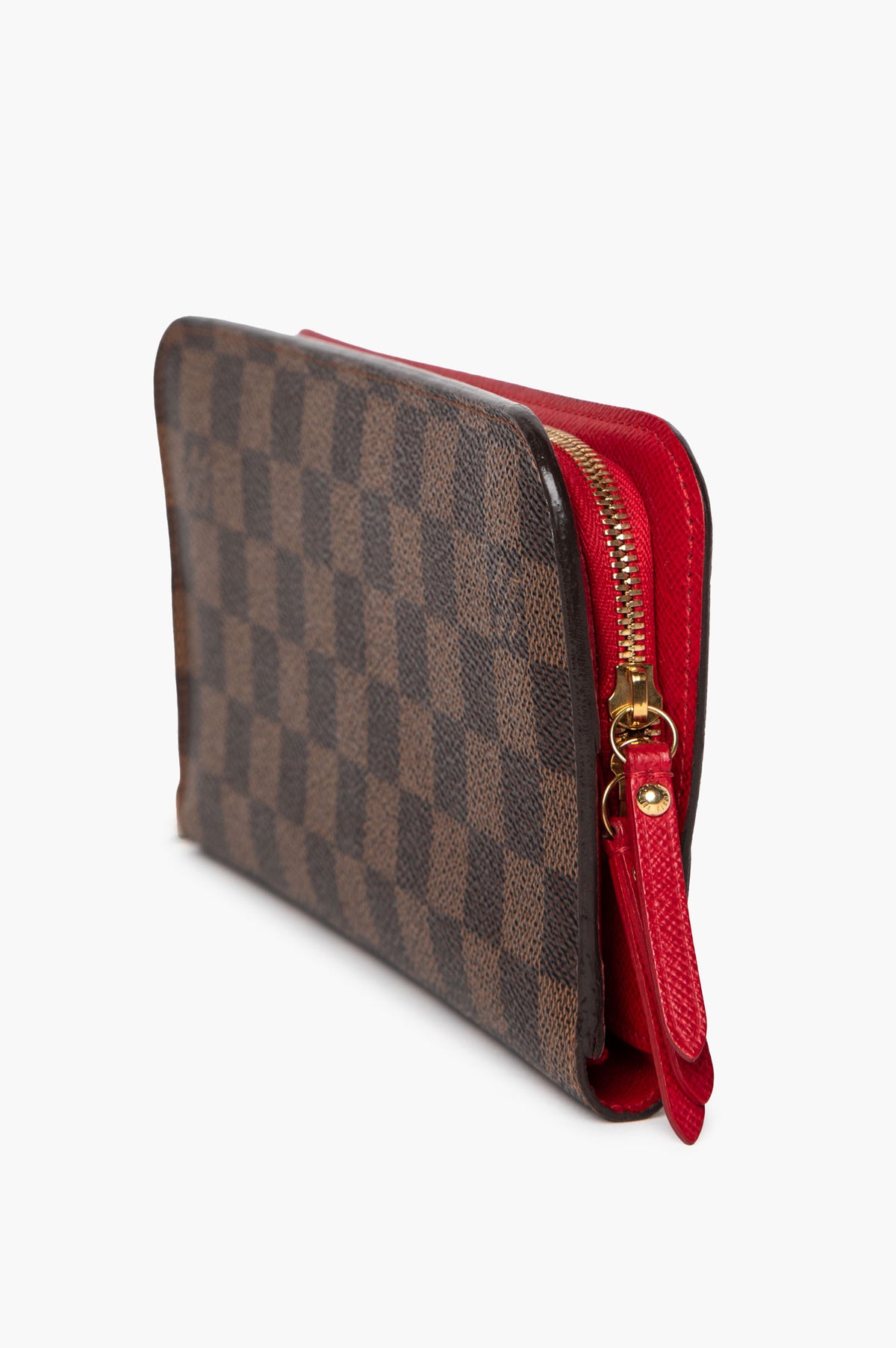 Louis Vuitton Damier Ebene Rouge Taiga Insolite Wallet