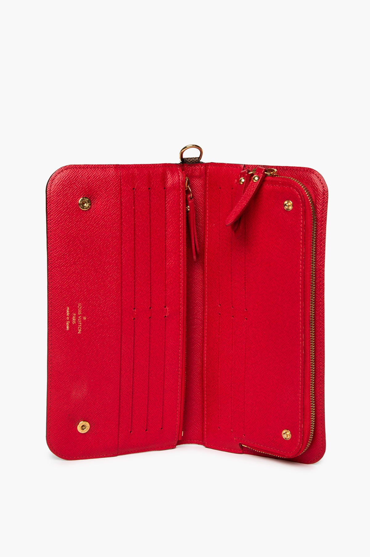 Louis Vuitton Damier Ebene Rouge Taiga Insolite Wallet
