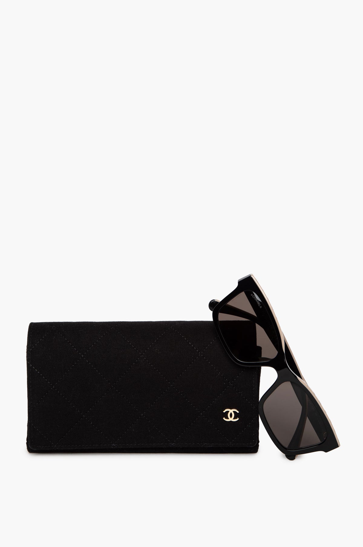Chanel Black/Beige Square CC Logo 5417-A Sunglasses