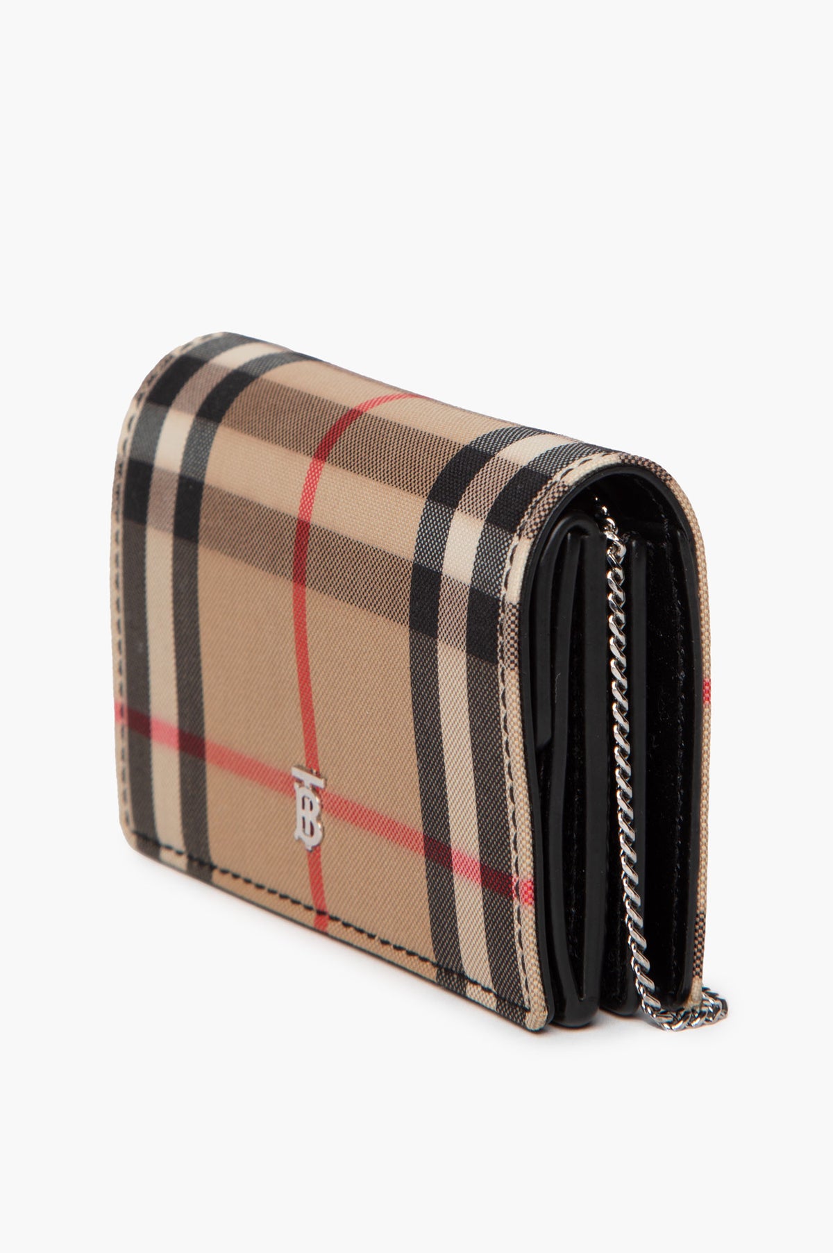 Burberry Check Micro Pouch with Chain