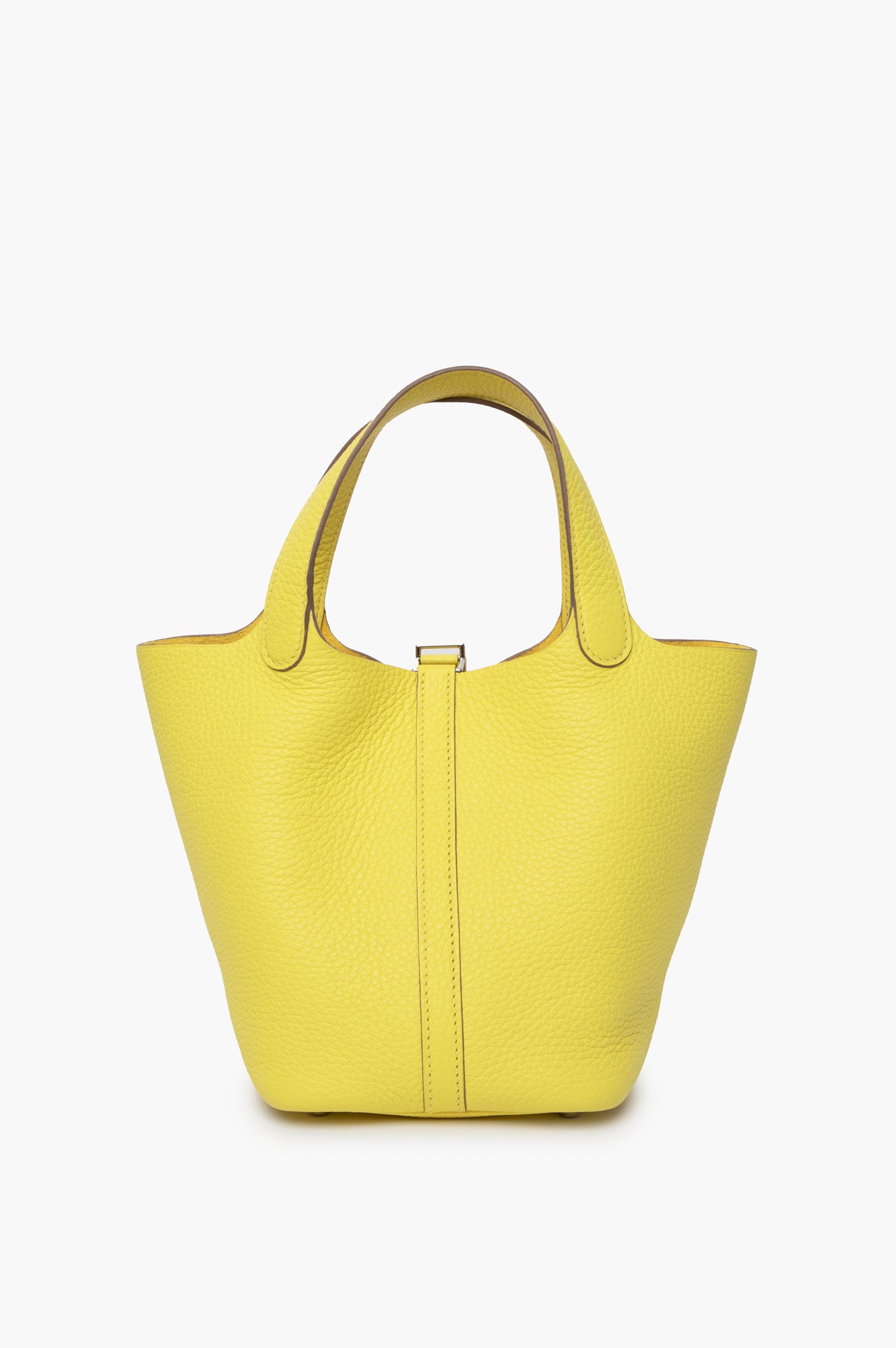 Hermes 2022 Picotin Lock 18 Lime 9R Clemence Leather Bag