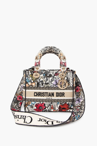 Christian Dior Lady D-Lite Florilegio Embroidery Medium Bag