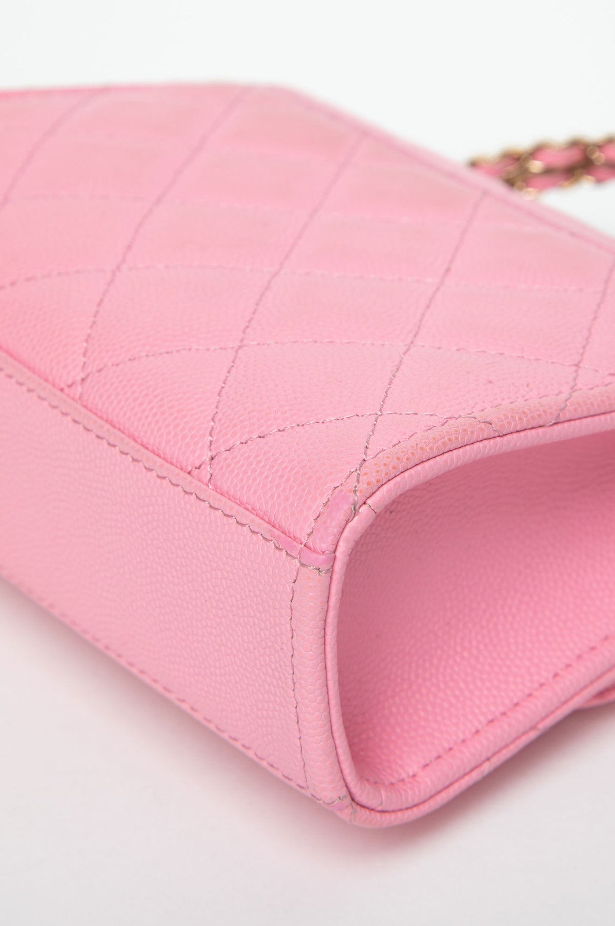 Chanel Cruise 2026 Pink Quilted Caviar Mini Chain Top Handle Bag