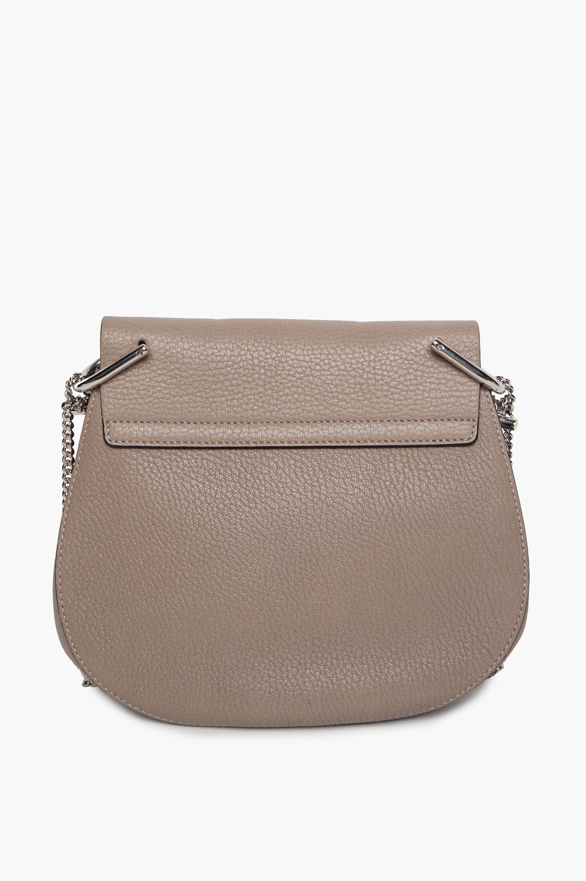 Chloé Small Taupe Grained Leather Drew Bag