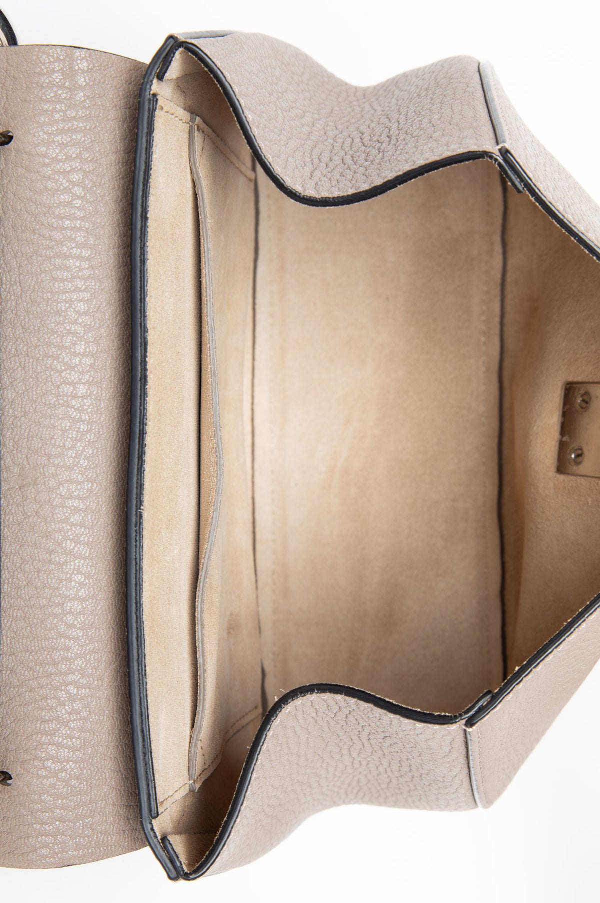 Chloé Small Taupe Grained Leather Drew Bag