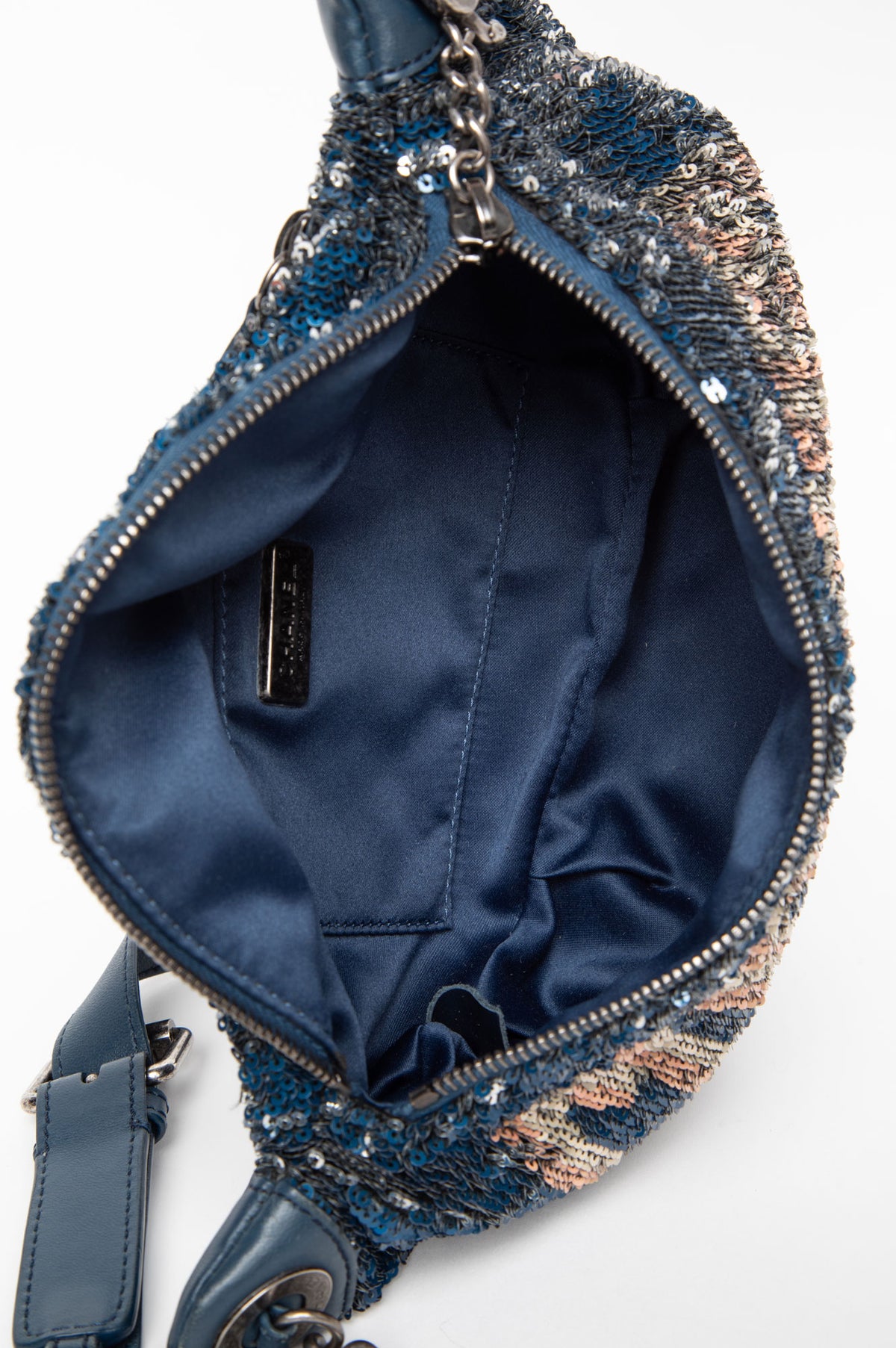 Chanel Cruise 2017 Blue Sequin Coco Cuba Waist Bag