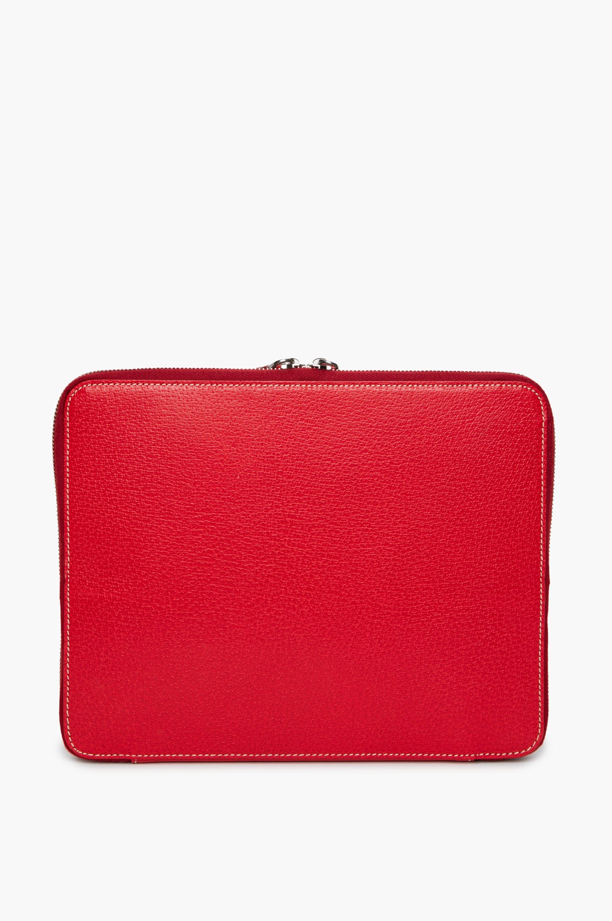 Prada Red Leather Zip-Around Tablet Case