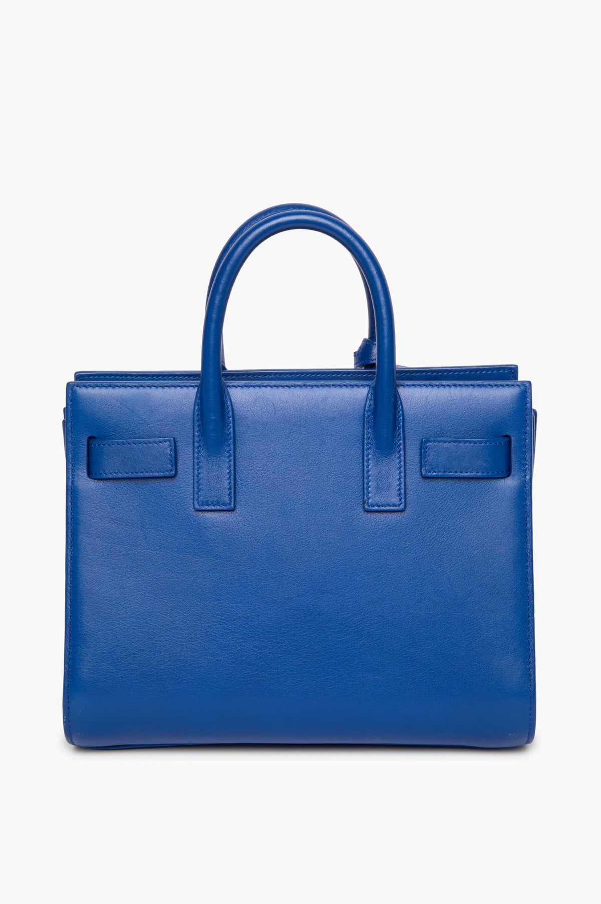 Saint Laurent Royal Blue Smooth Calfskin Nano Sac De Jour With Strap
