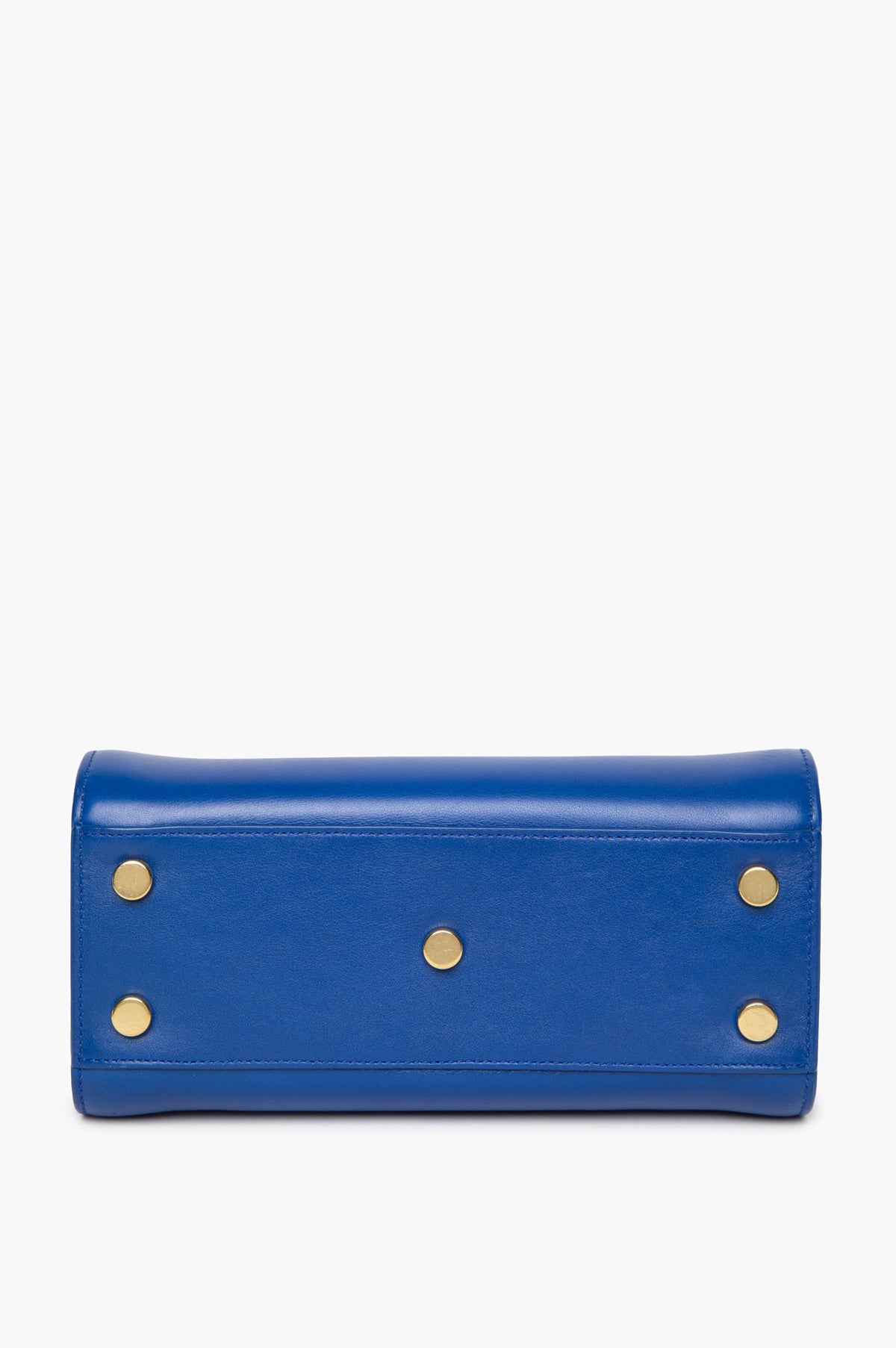 Saint Laurent Royal Blue Smooth Calfskin Nano Sac De Jour With Strap