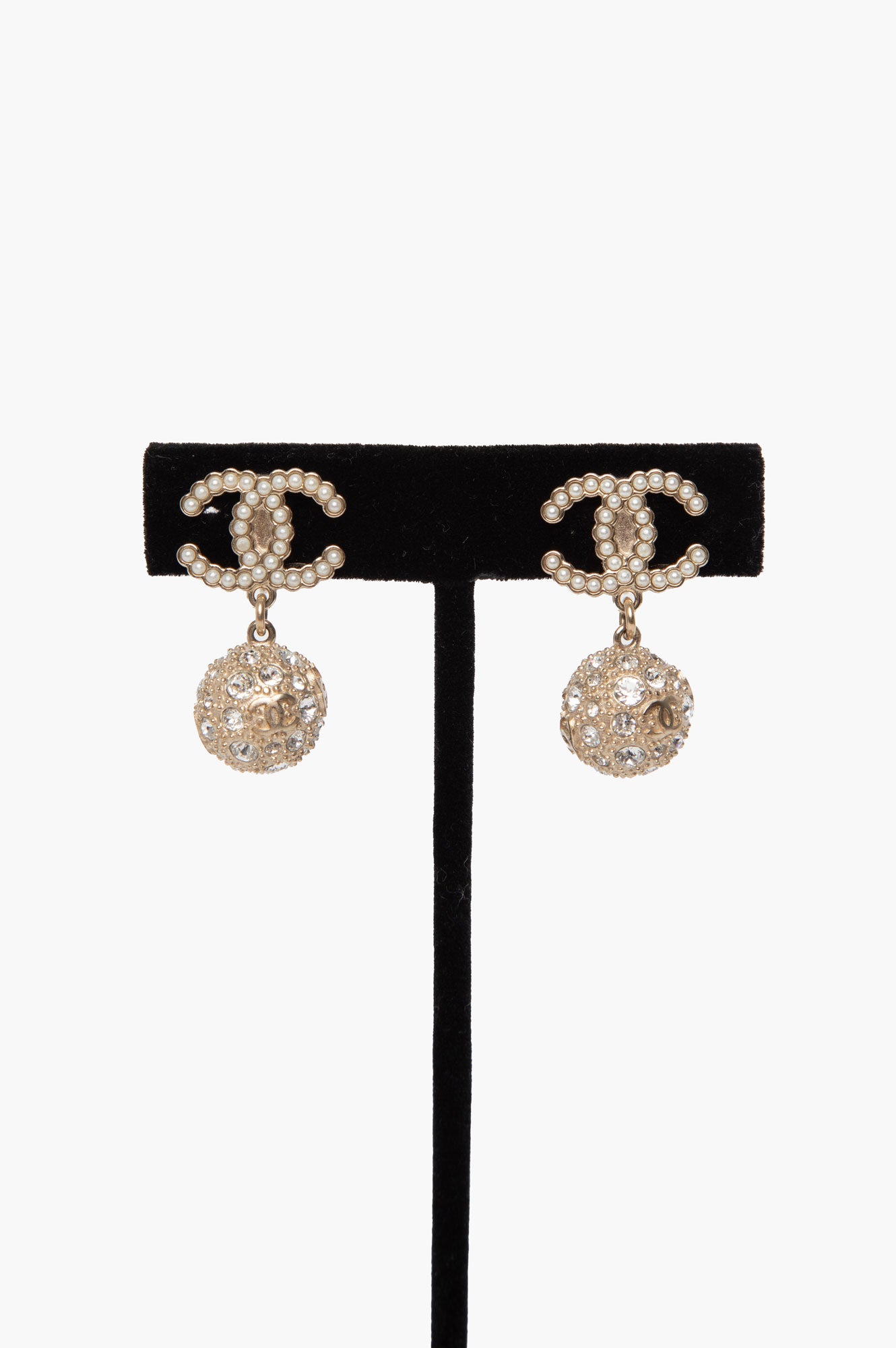 Chanel CC Logo Dangle Earrings