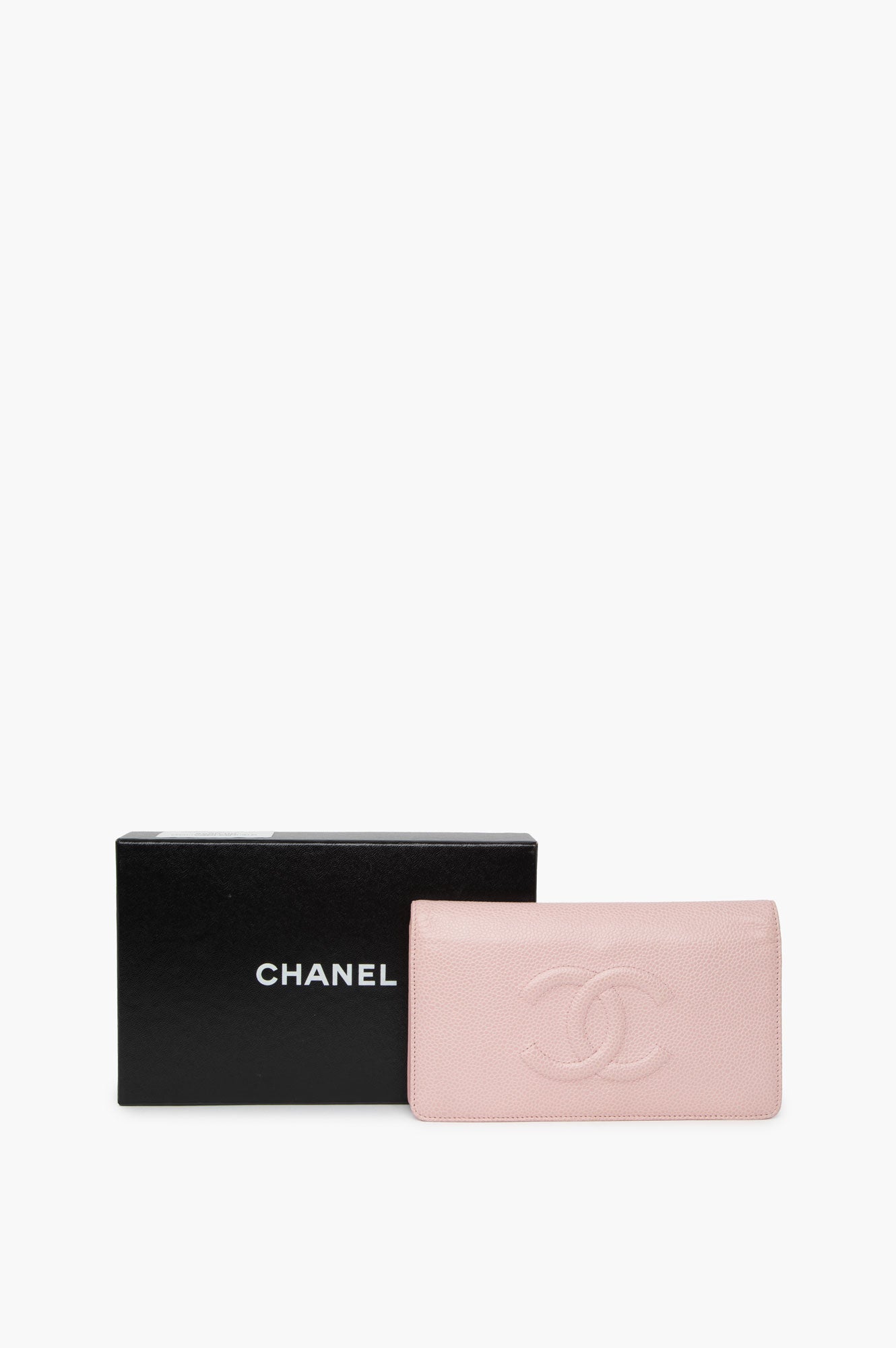 Chanel Pink Cavier Bi-Fold Wallet