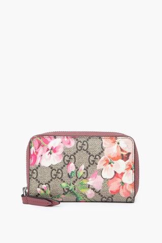 Gucci GG Blooms Floral Print Zip Wallet