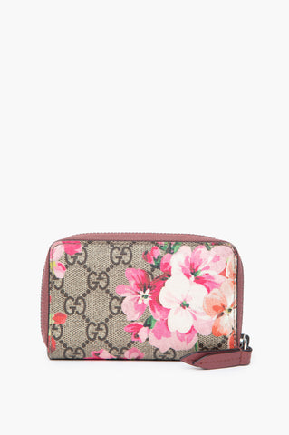 Gucci GG Blooms Floral Print Zip Wallet