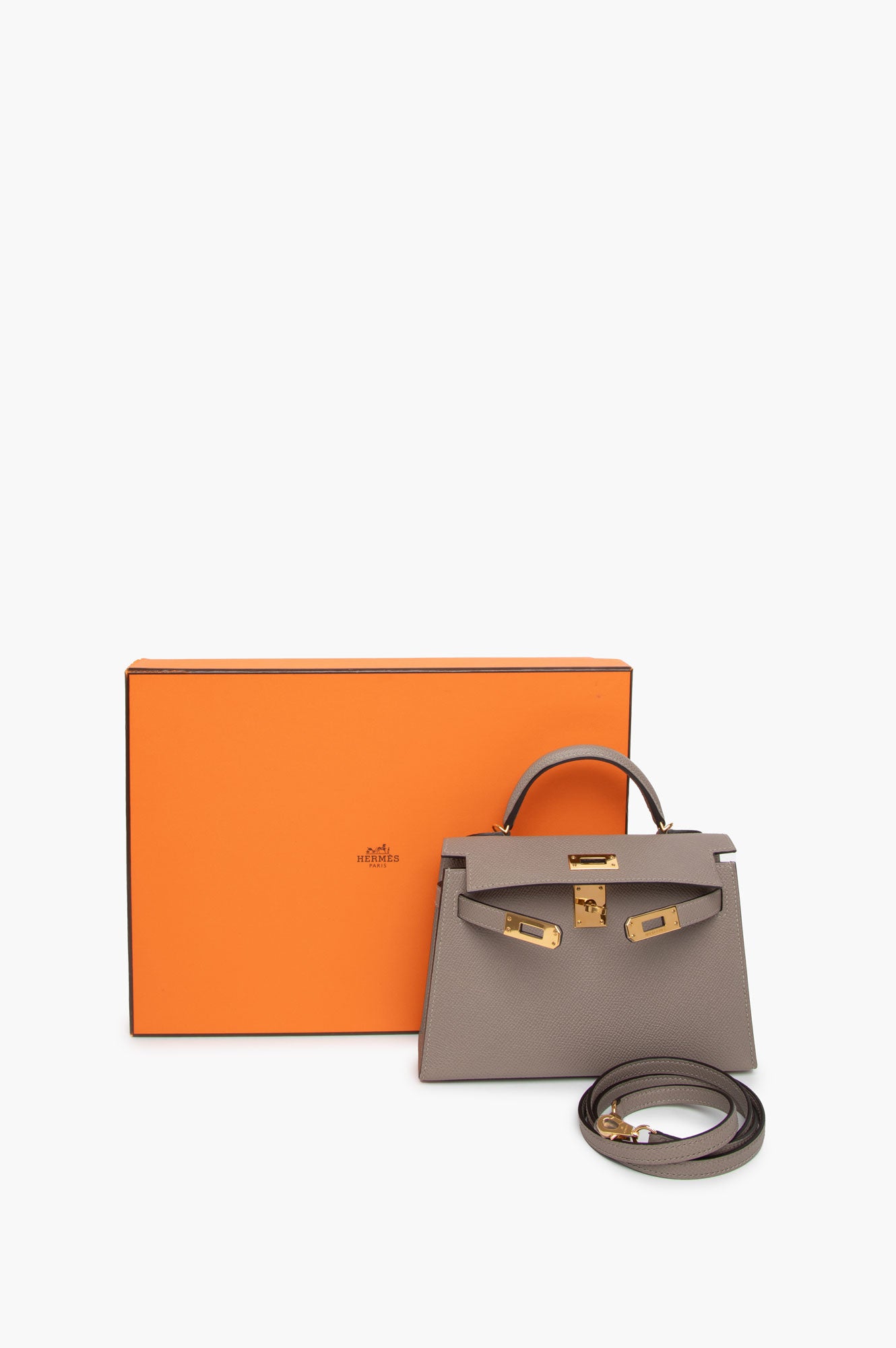 Hermes 2017 Mini Kelly II Etaupe GHW Bag
