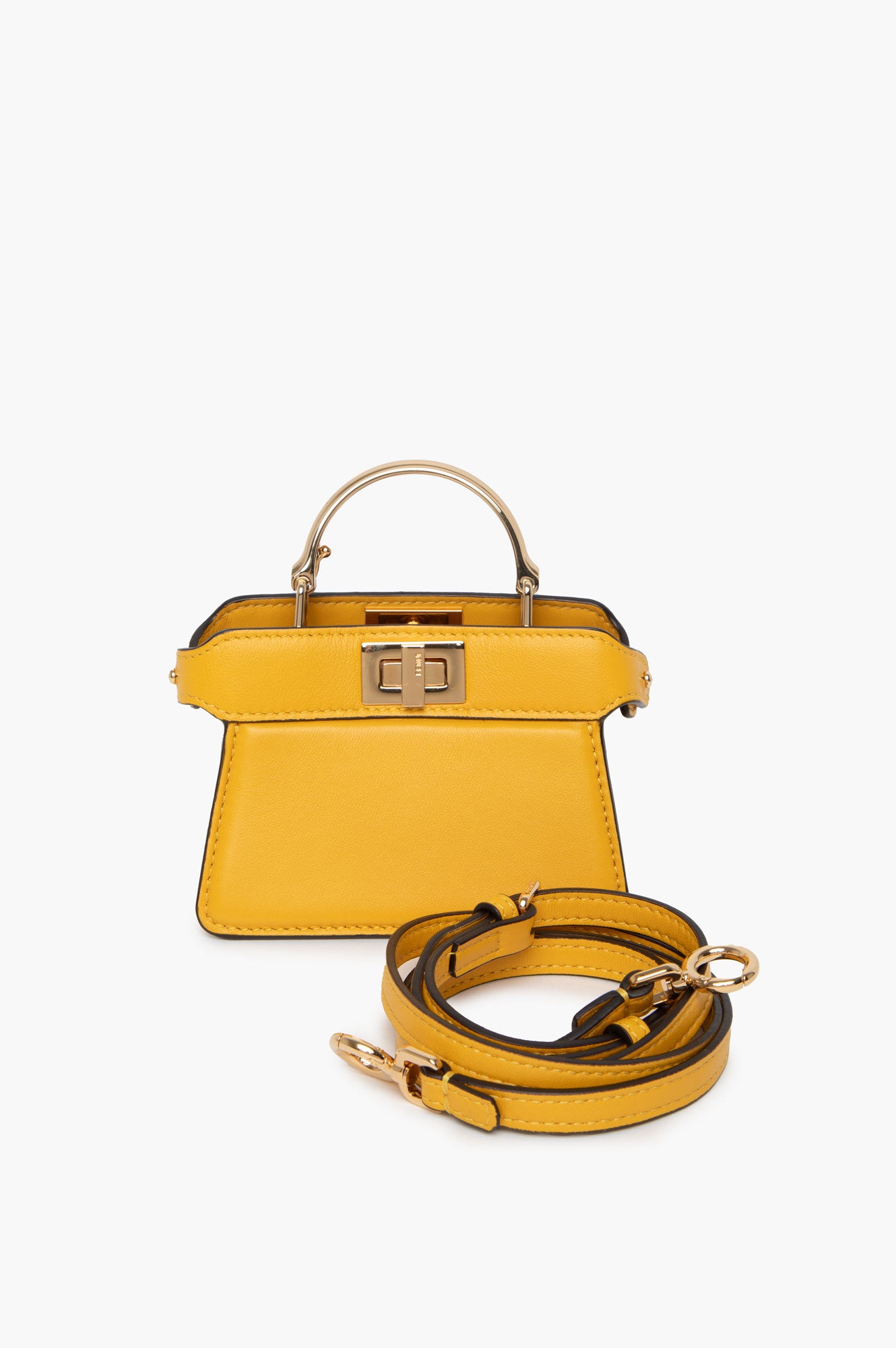 Fendi Yellow Micro Peekaboo Bag