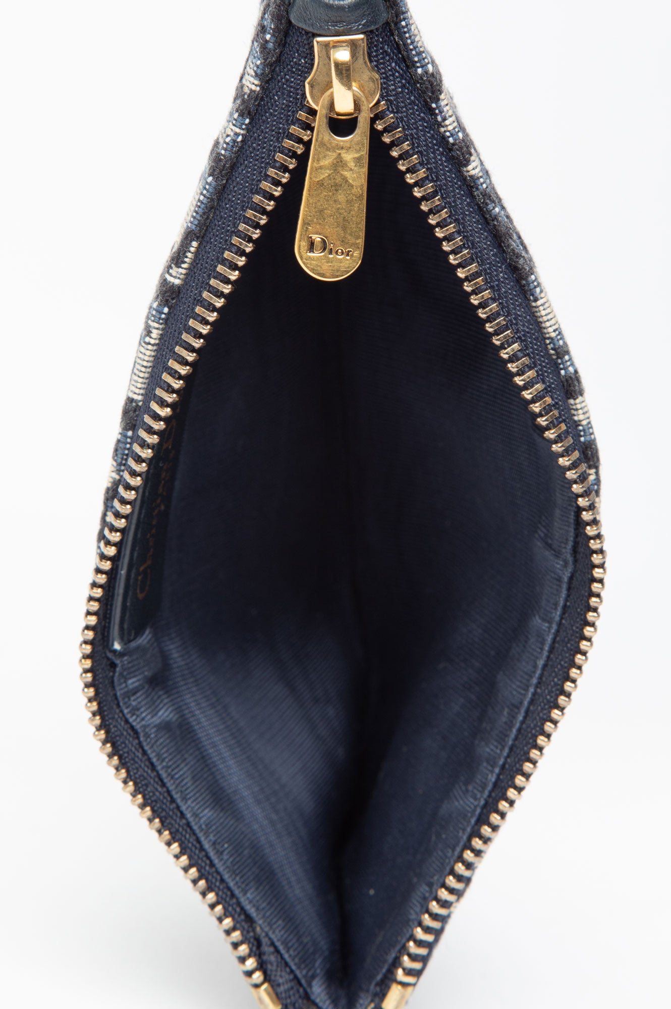 Christian Dior Oblique Saddle Wallet On Chain With Pouch