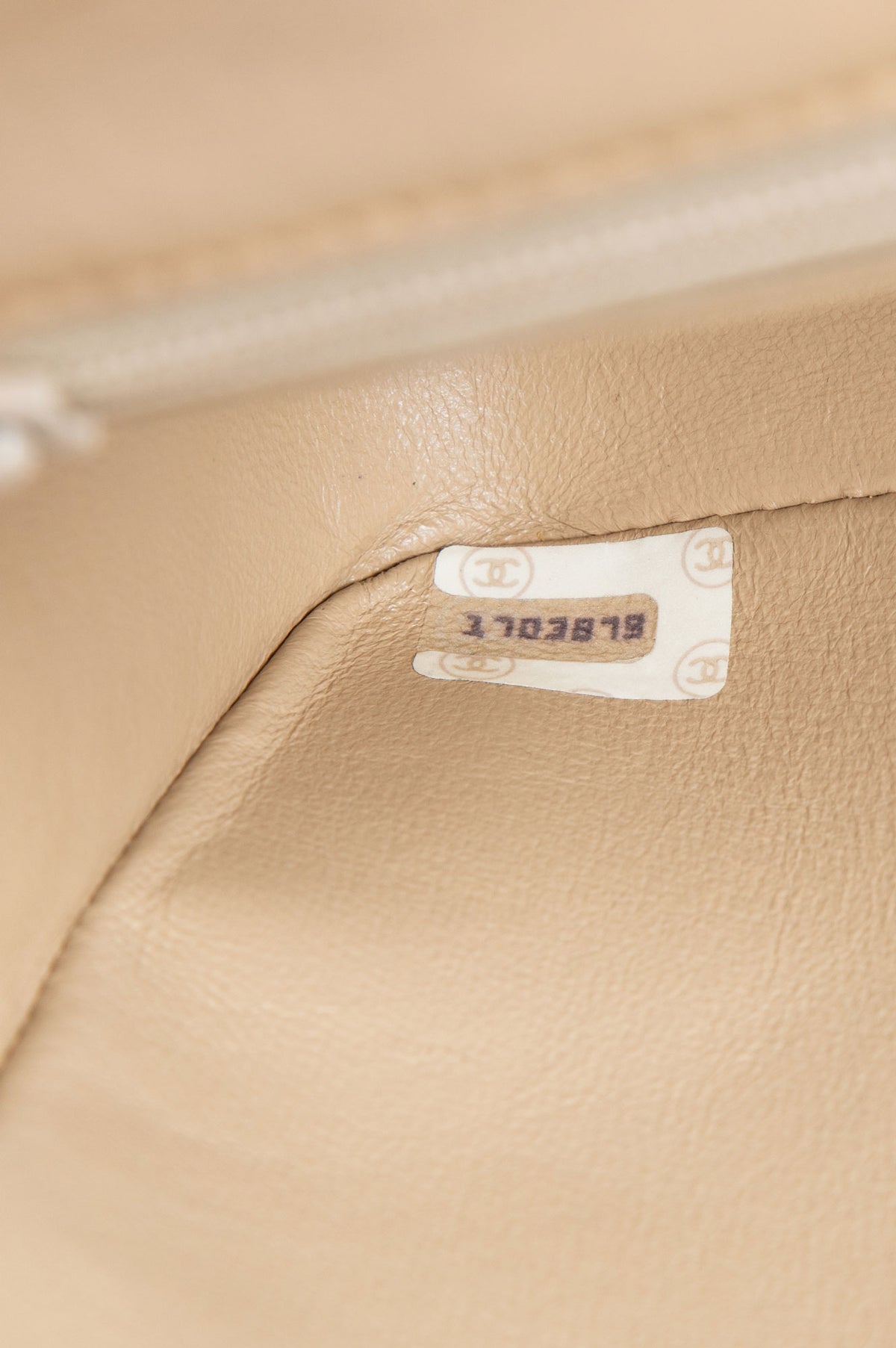 Chanel Vintage Beige Quilted Lambskin 24k GHW Timeless Classic Flap Bag