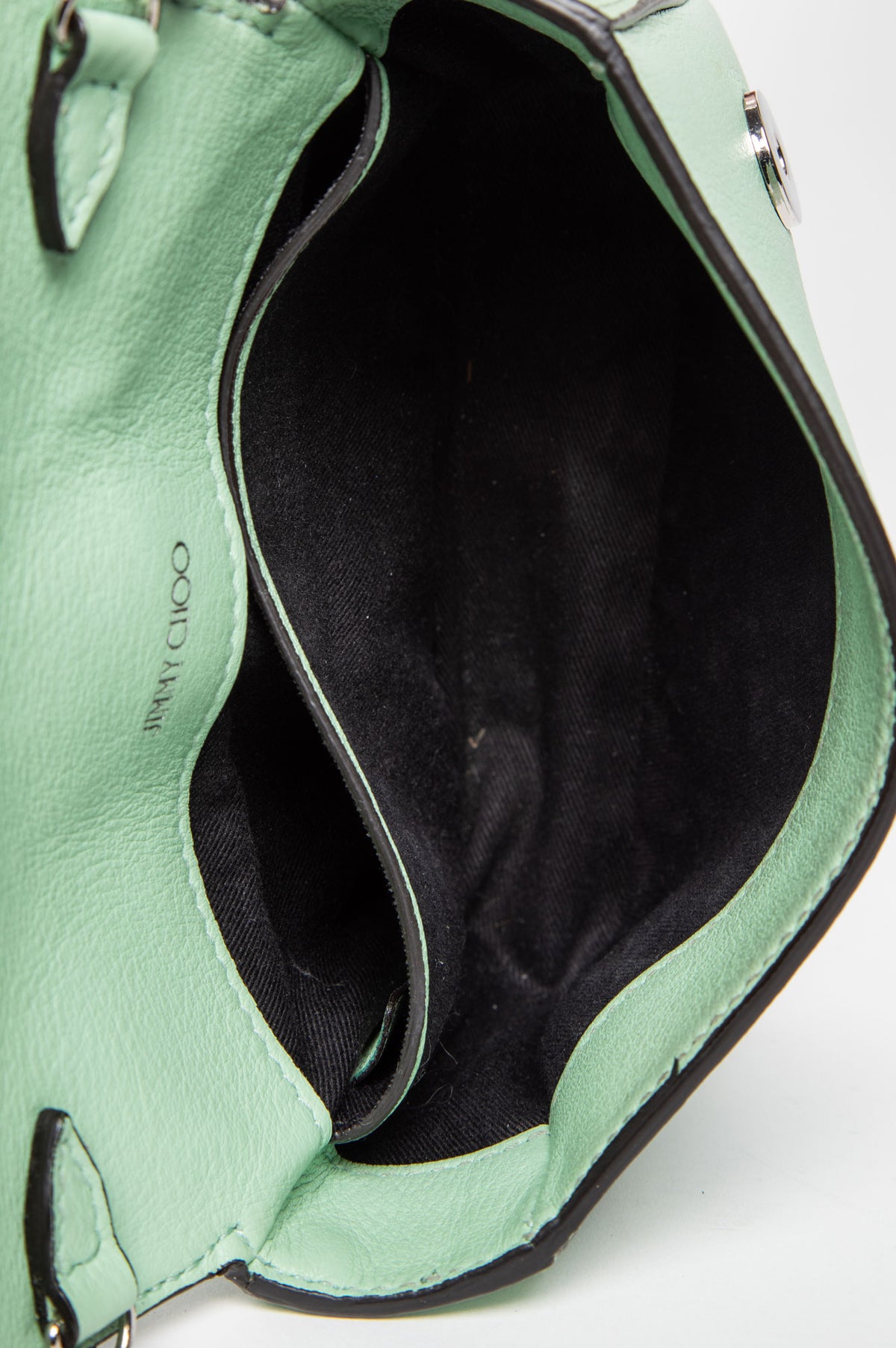 Jimmy Choo Pistachio Leather Crystal Embellished Cheri Bag