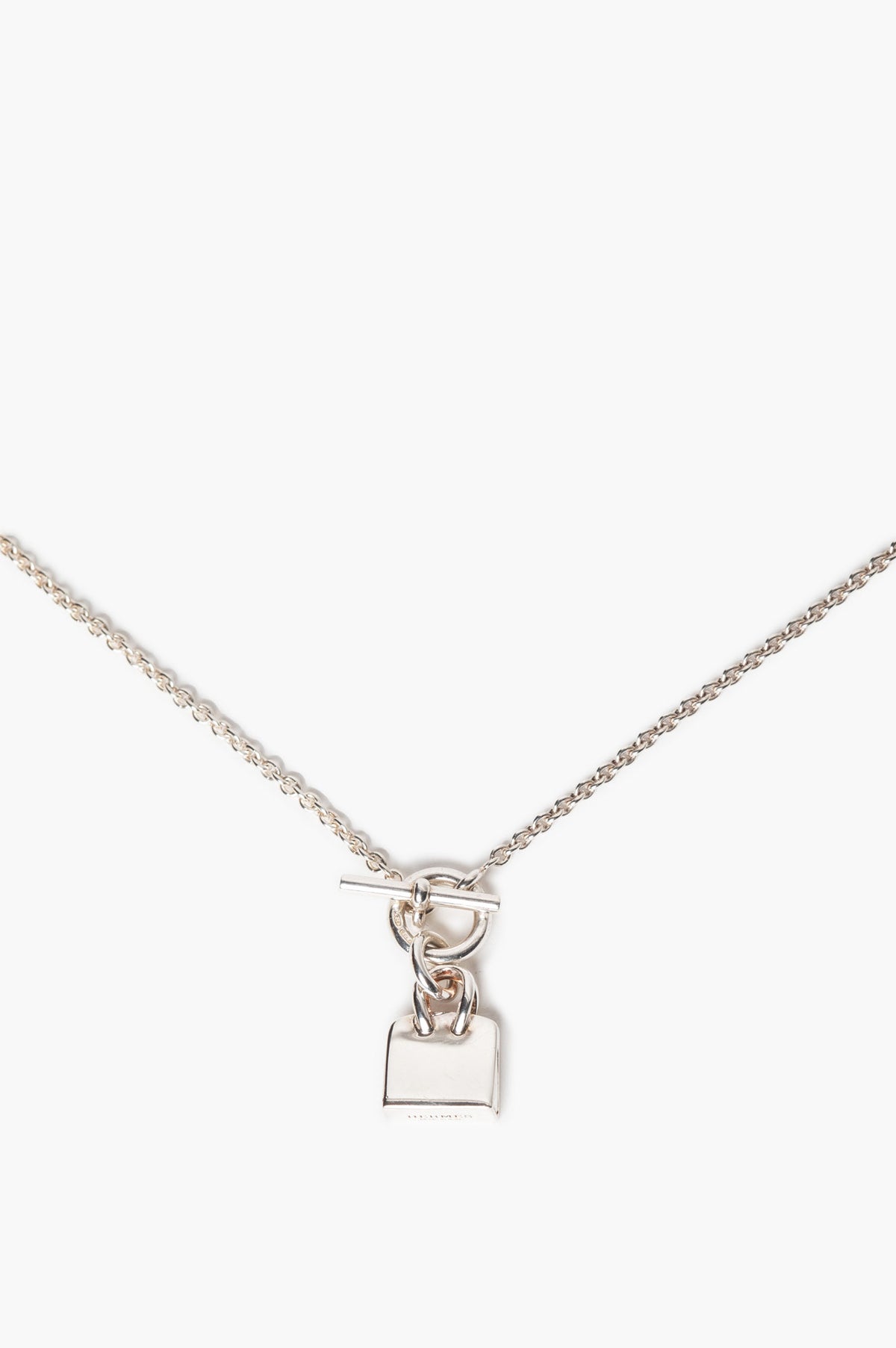 Hermès Sterling Silver Amulettes Birkin Pendant Necklace