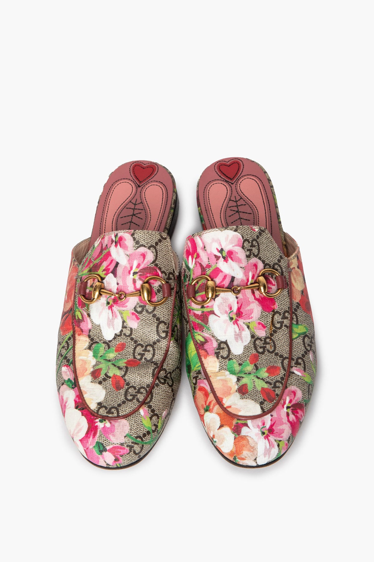 Gucci Princetown GG Blooms Mules Size 35.5