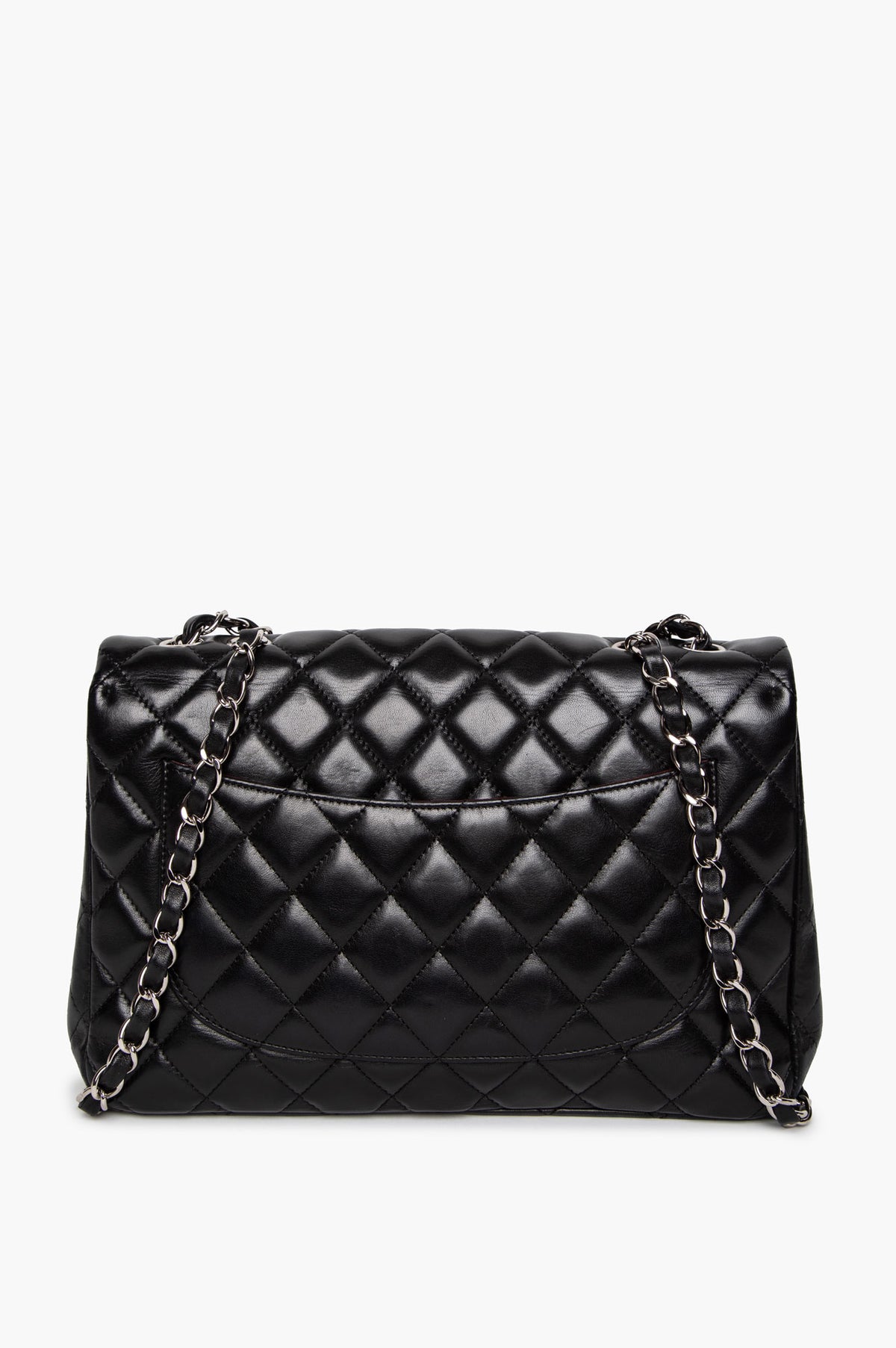 Chanel Black Lambskin Large Single Flap Bag