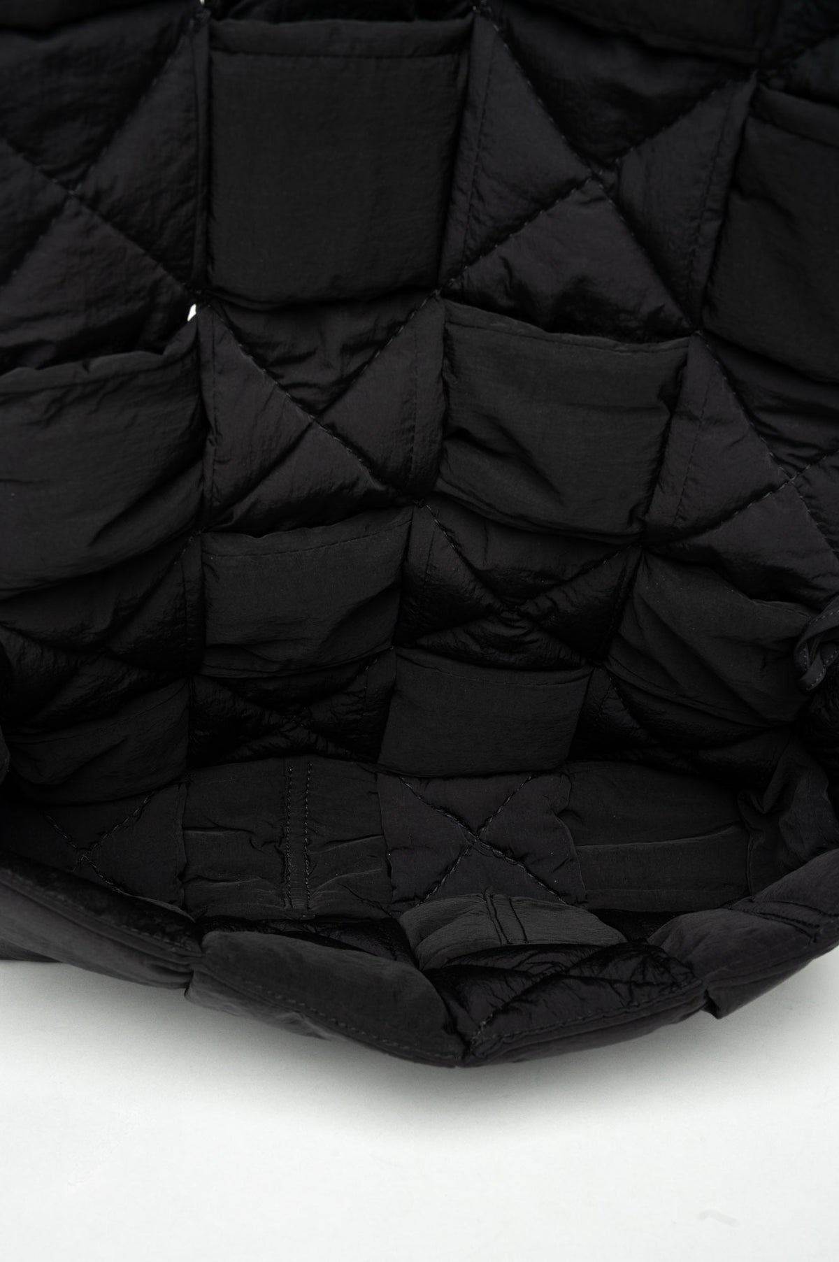 Bottega Veneta Black Nylon Padded Tech Cassette Bag