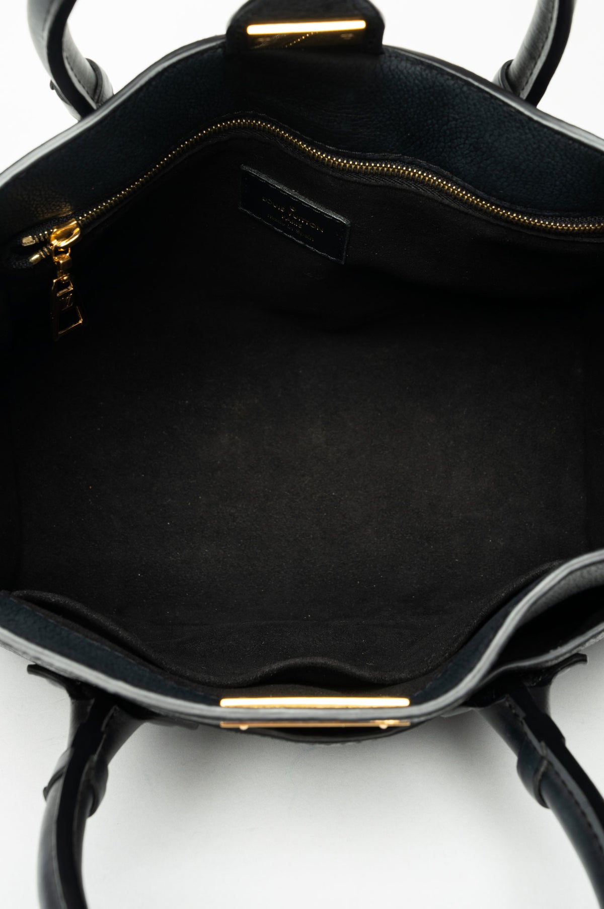 Louis Vuitton Black Leather Monogram Canvas On My Side PM