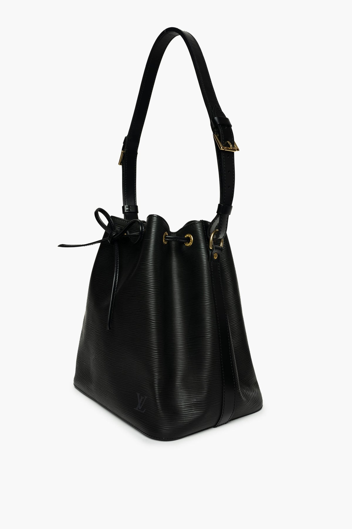 Louis Vuitton Black Epi Leather Petit Noe Bucket Bag