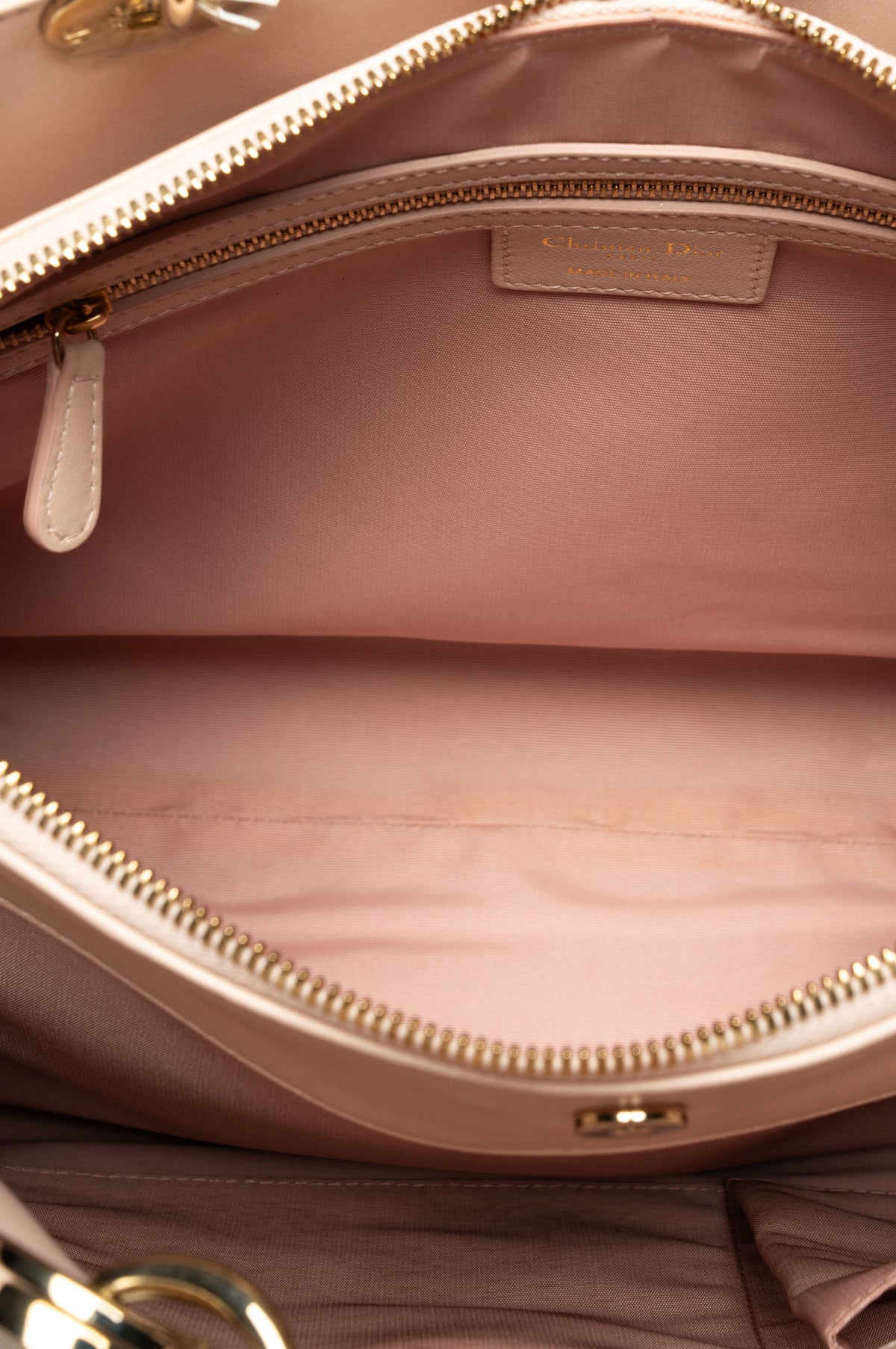 Christian Dior Light Pink Cannage Lambskin Soft Shopping Tote