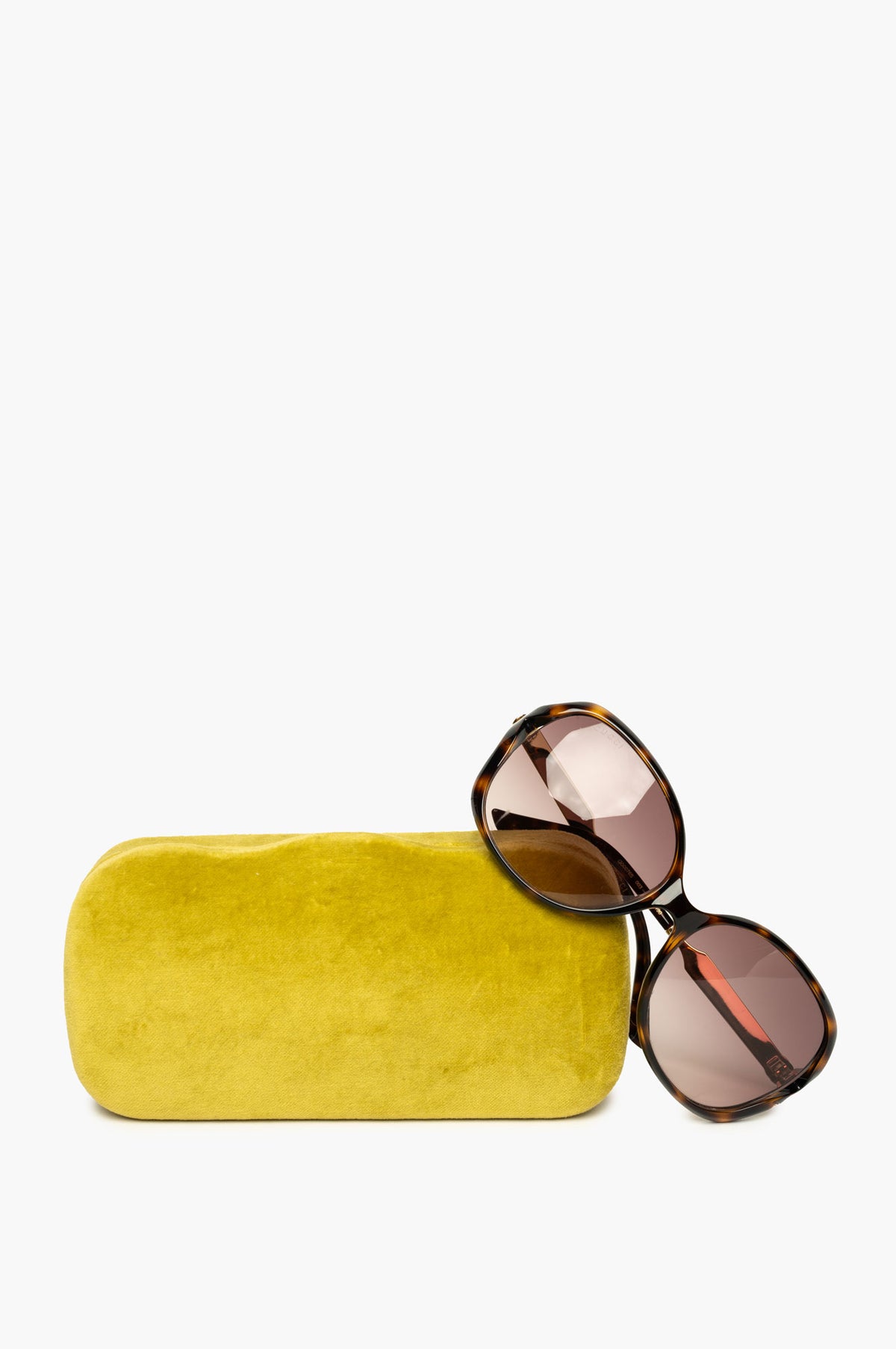 Gucci Oversized Square Tortoise GG0076S Sunglasses