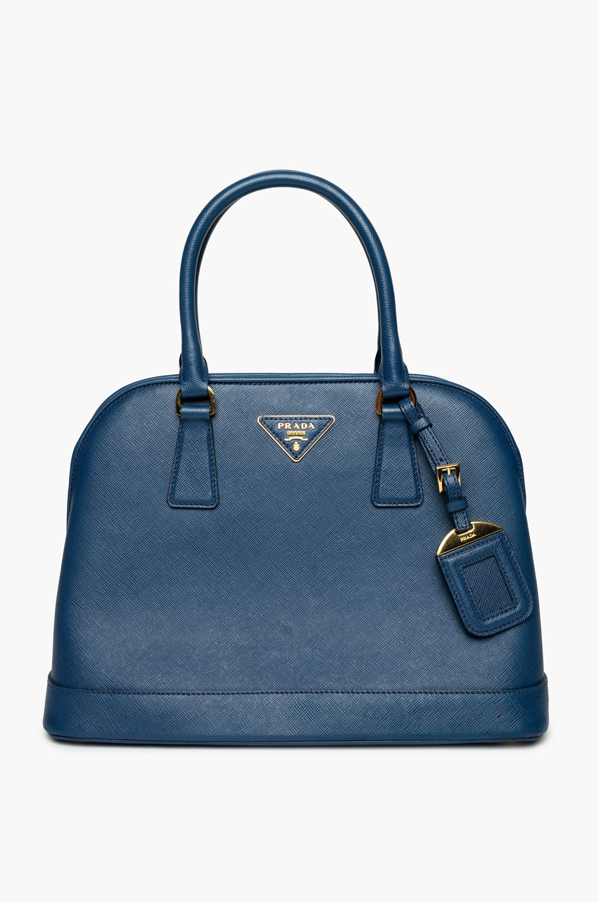 Prada Bluette Saffiano Lux Open Promenade Tote