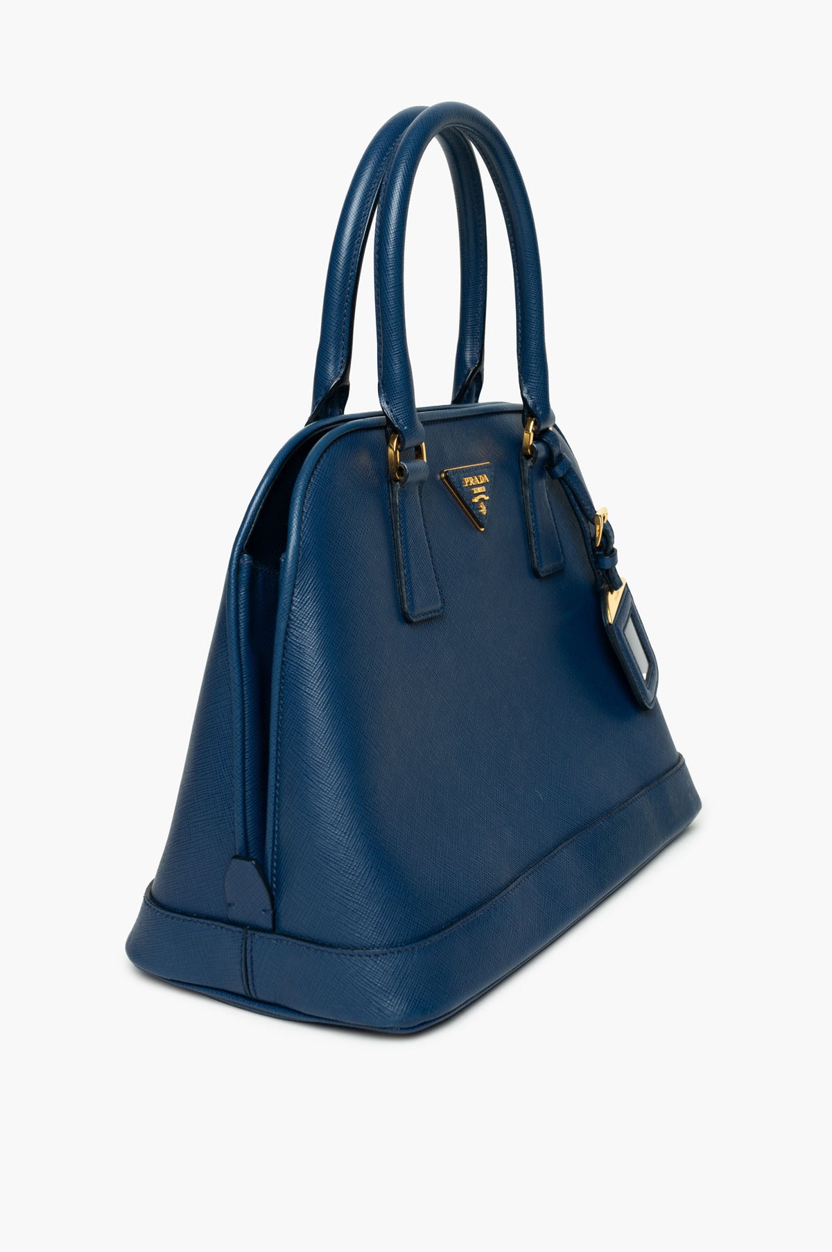 Prada Bluette Saffiano Lux Open Promenade Tote