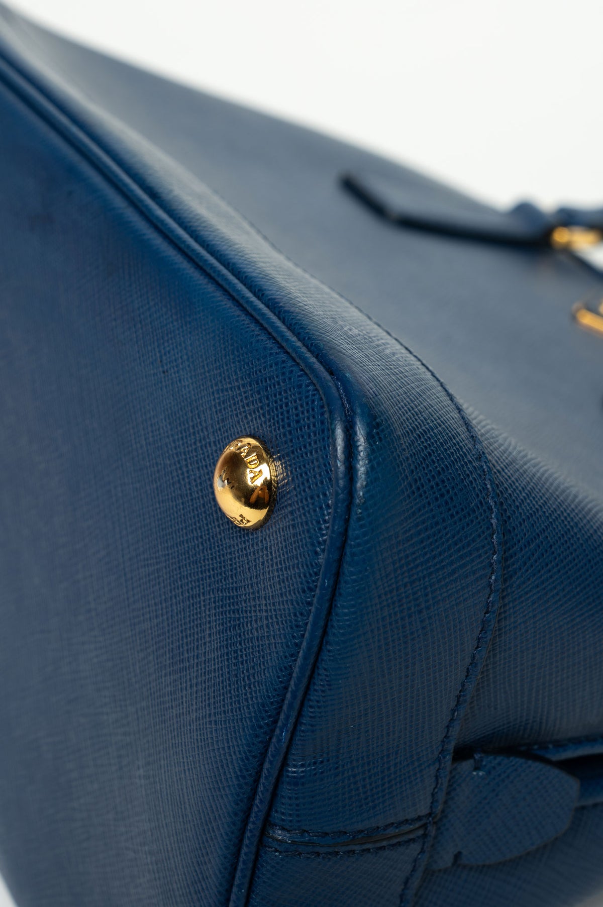 Prada Bluette Saffiano Lux Open Promenade Tote