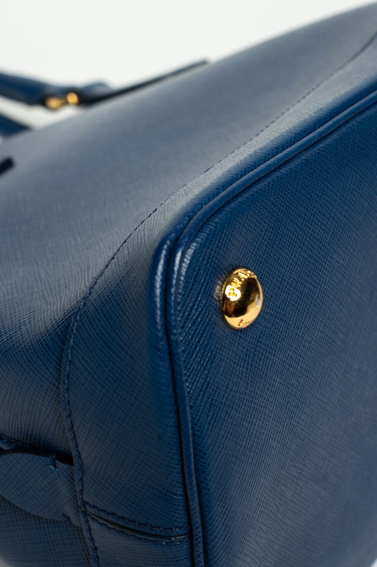 Prada Bluette Saffiano Lux Open Promenade Tote