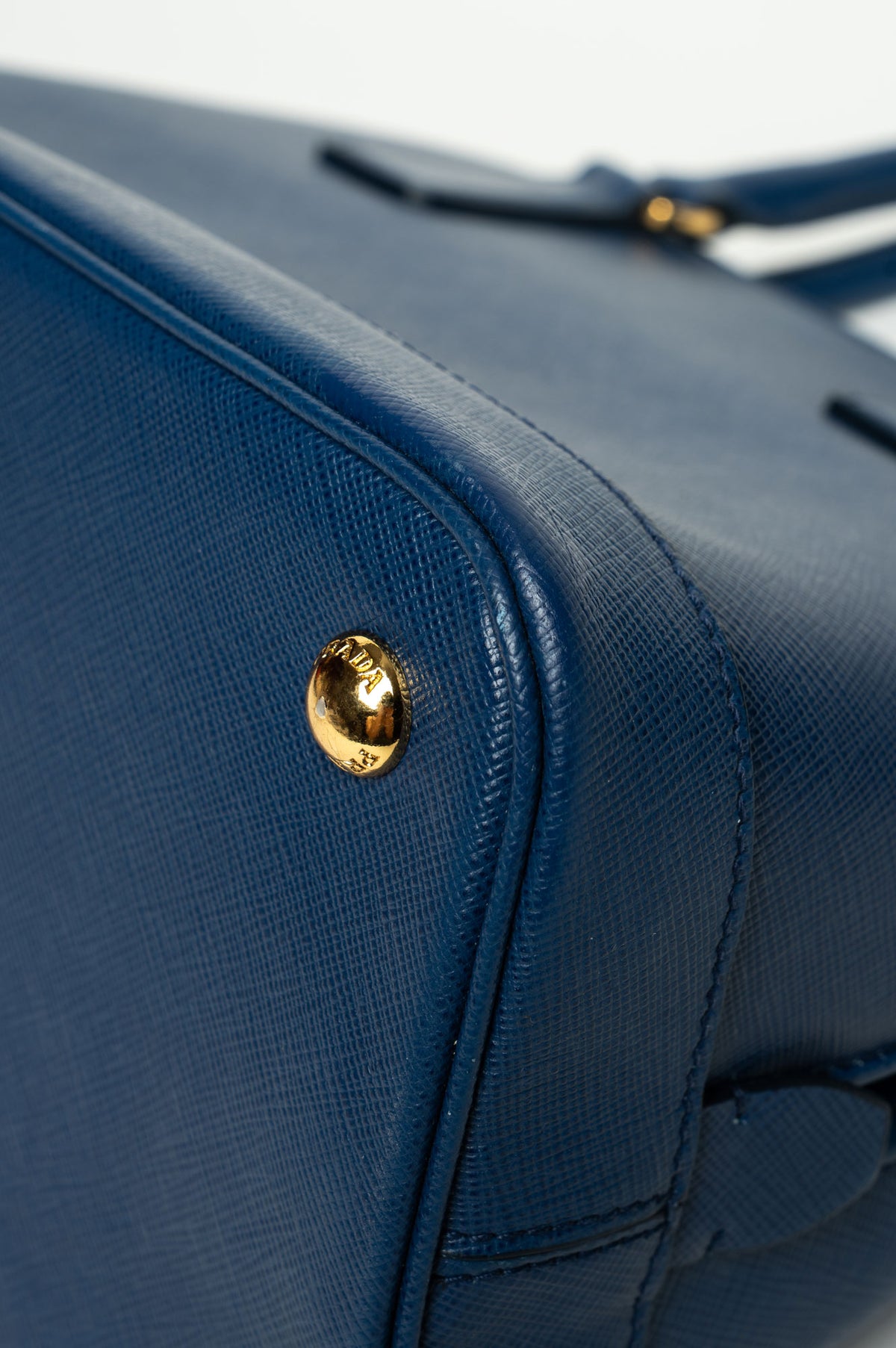 Prada Bluette Saffiano Lux Open Promenade Tote