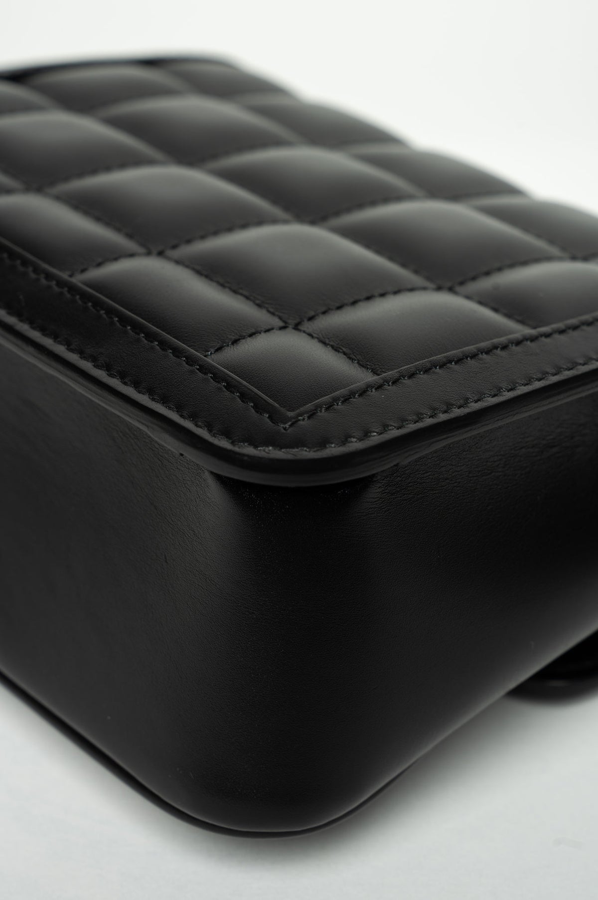 Gucci Black Quilted Leather Mini Deco Chain Shoulder Bag