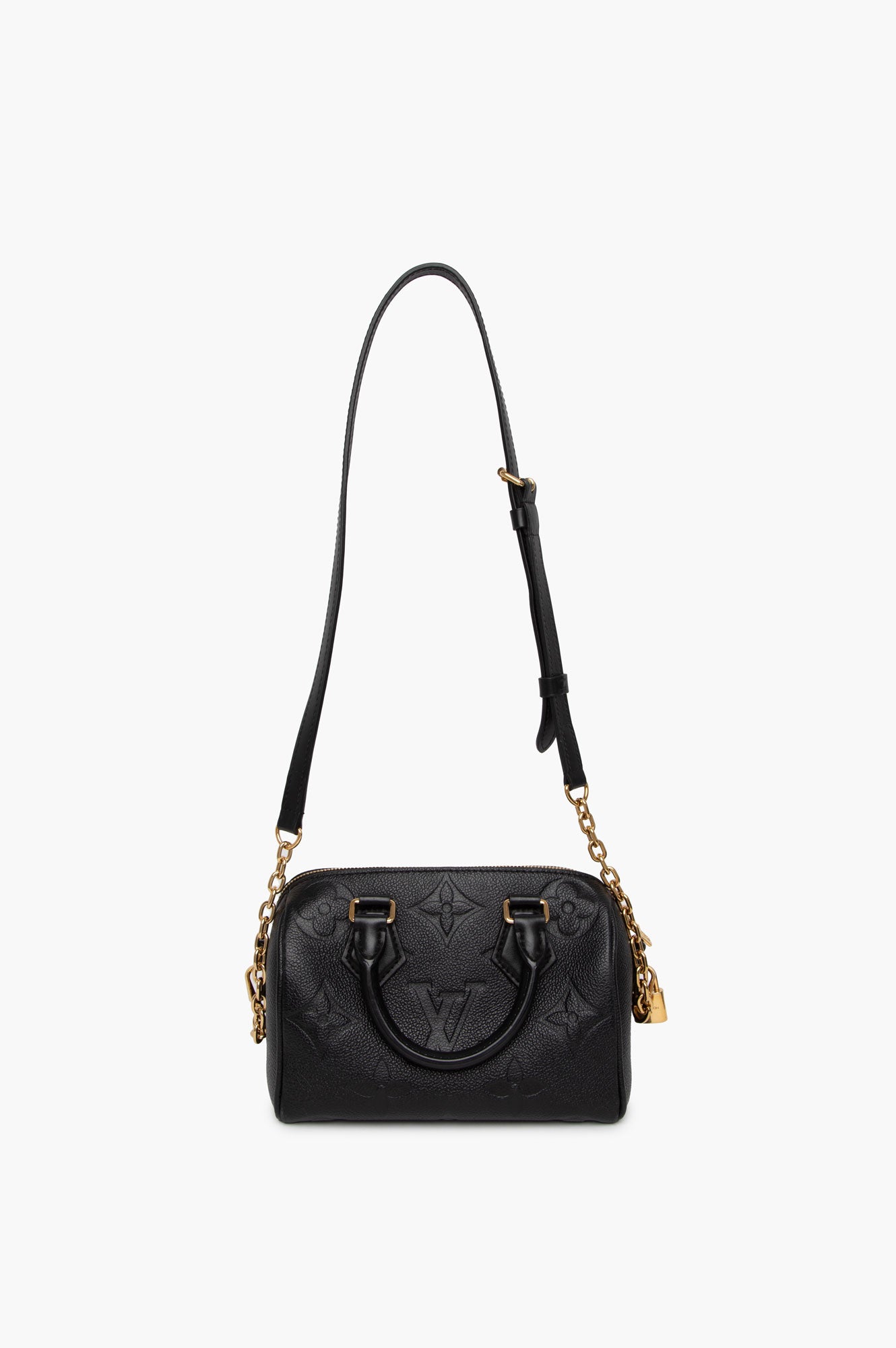 Louis Vuitton Black Monogram Empreinte Speedy 20 Bag