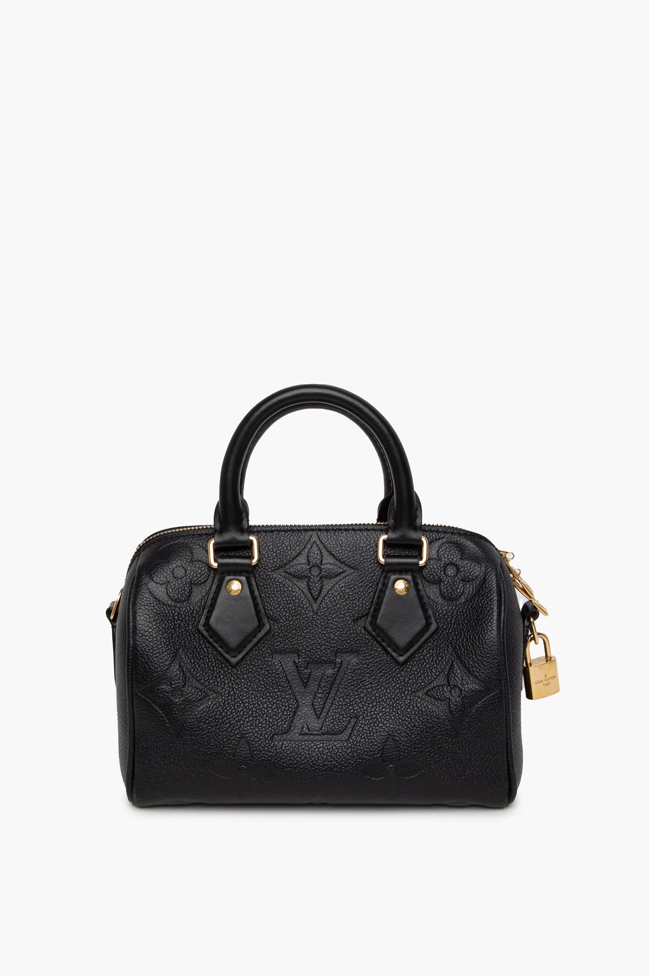 Louis Vuitton Black Monogram Empreinte Speedy 20 Bag