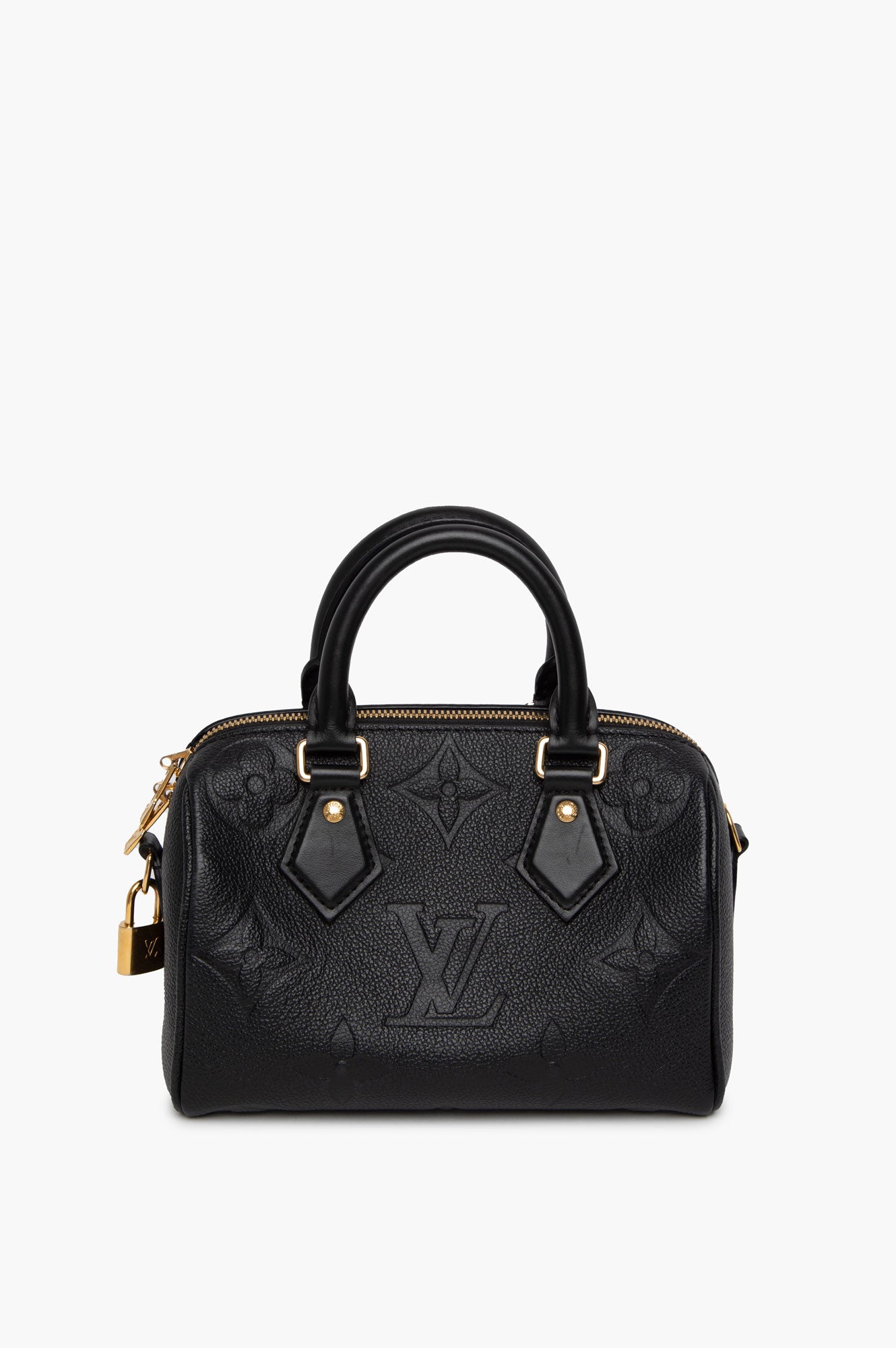 Louis Vuitton Black Monogram Empreinte Speedy 20 Bag