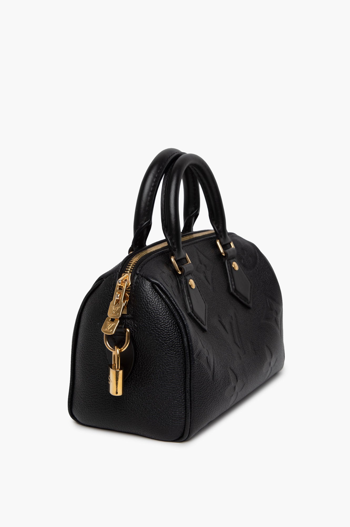Louis Vuitton Black Monogram Empreinte Speedy 20 Bag