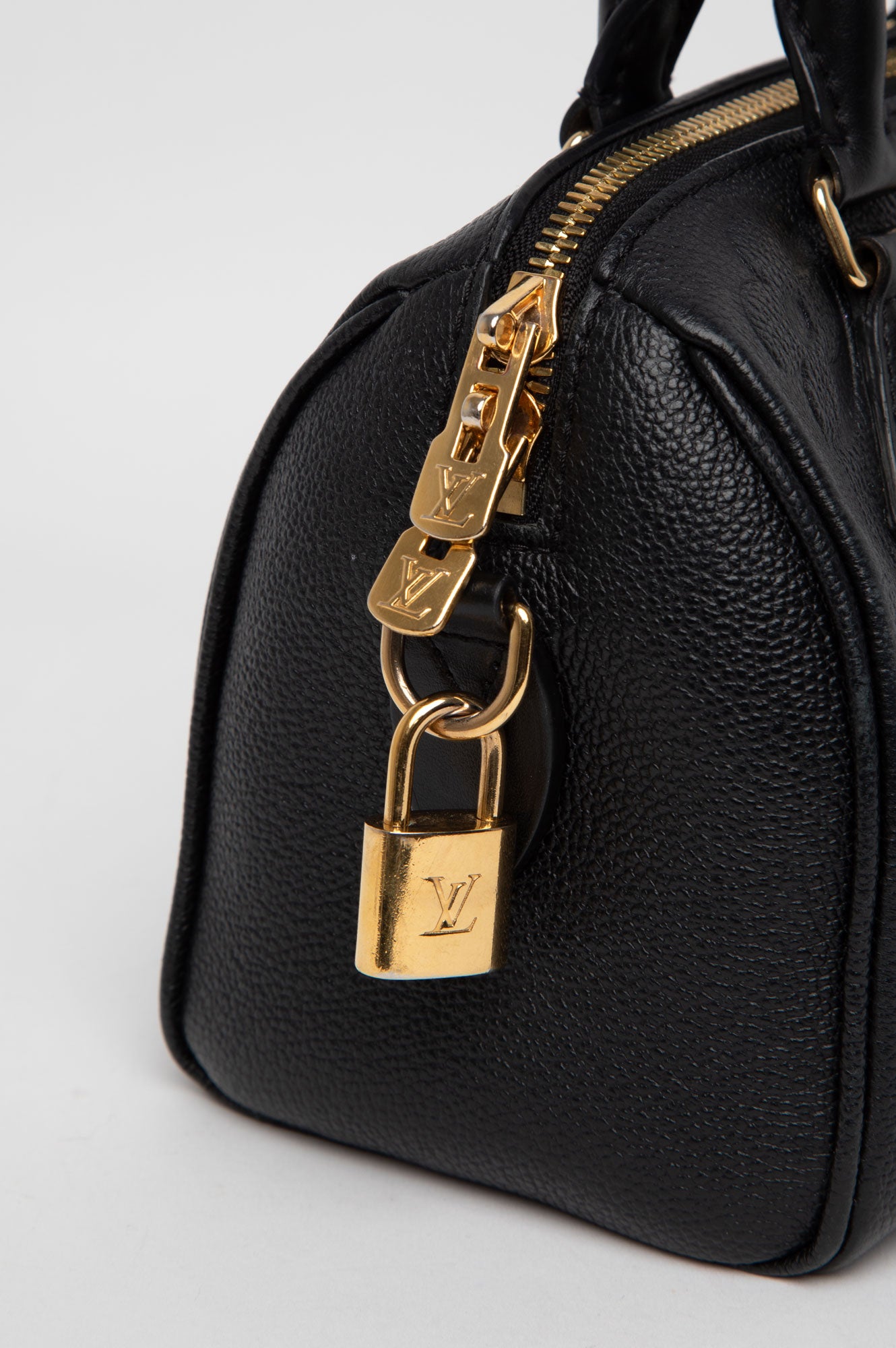 Louis Vuitton Black Monogram Empreinte Speedy 20 Bag