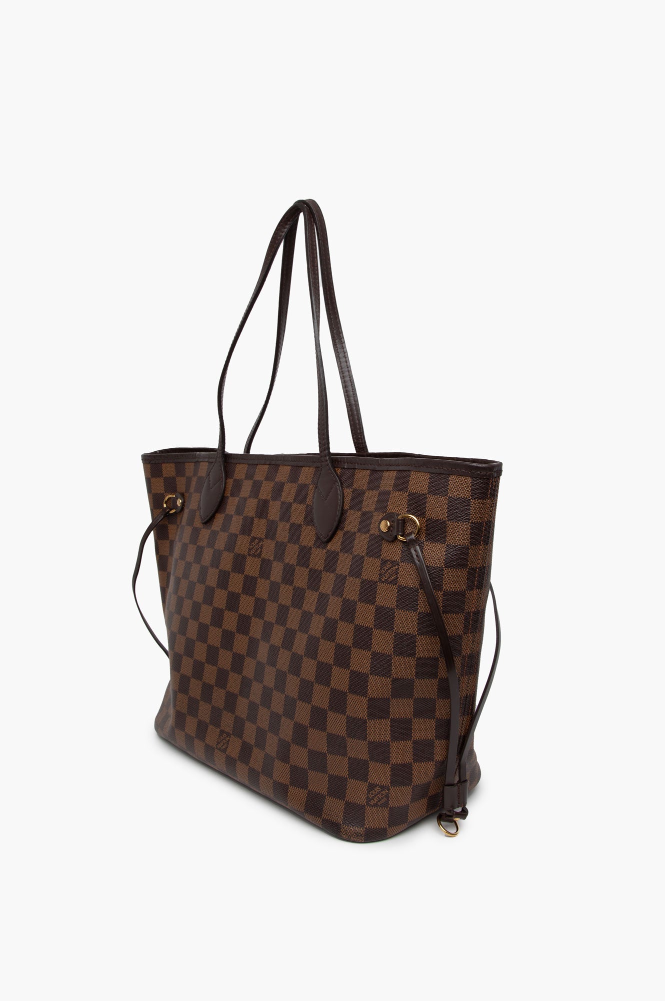 Louis Vuitton Damier Ebene Neverfull Bag MM with Pouch