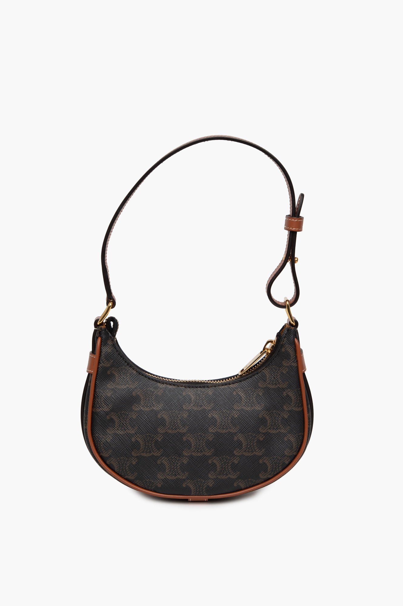 Celine Brown Triomphe Canvas Mini Ava Bag