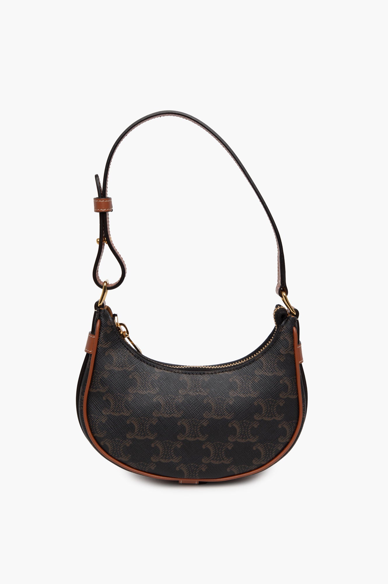 Celine Brown Triomphe Canvas Mini Ava Bag