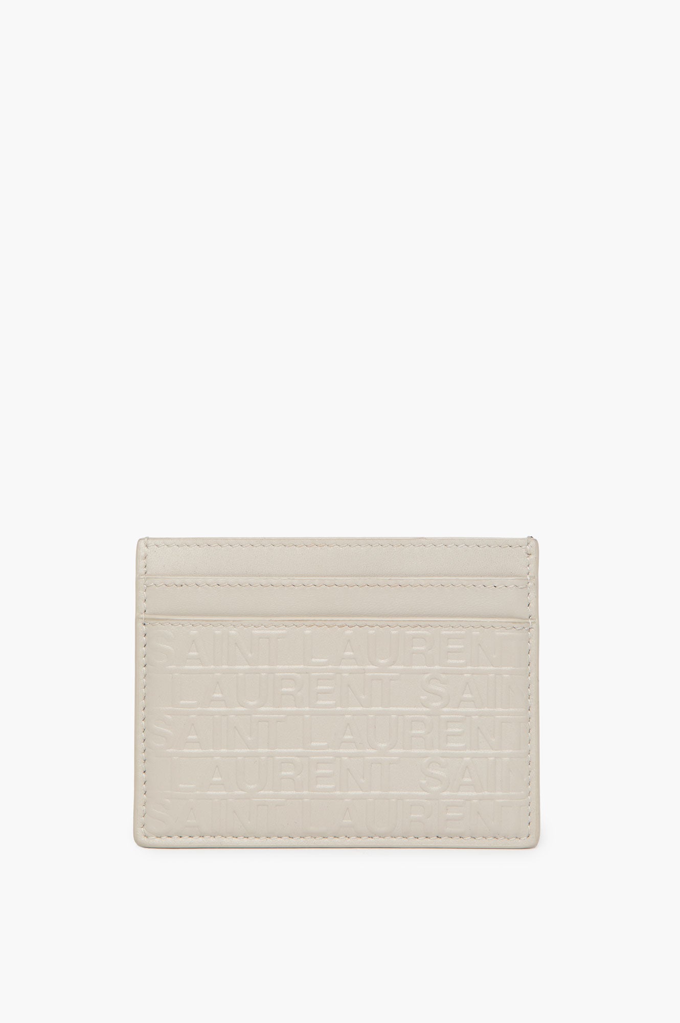 Saint Laurent White logo Cardholder