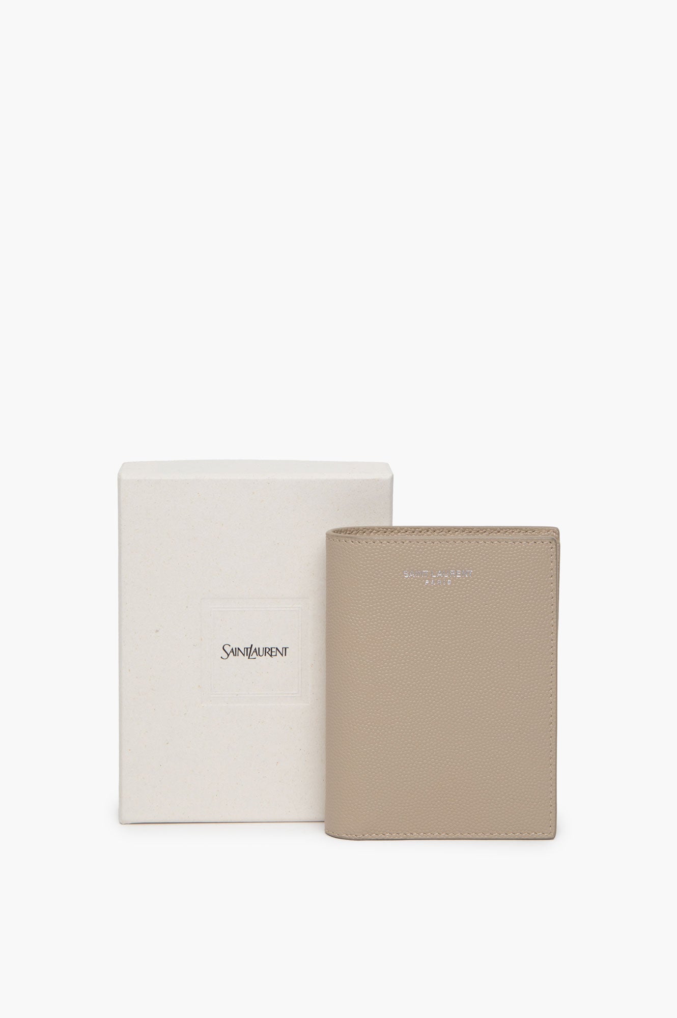 Saint Laurent Beige Bi-Fold Wallet