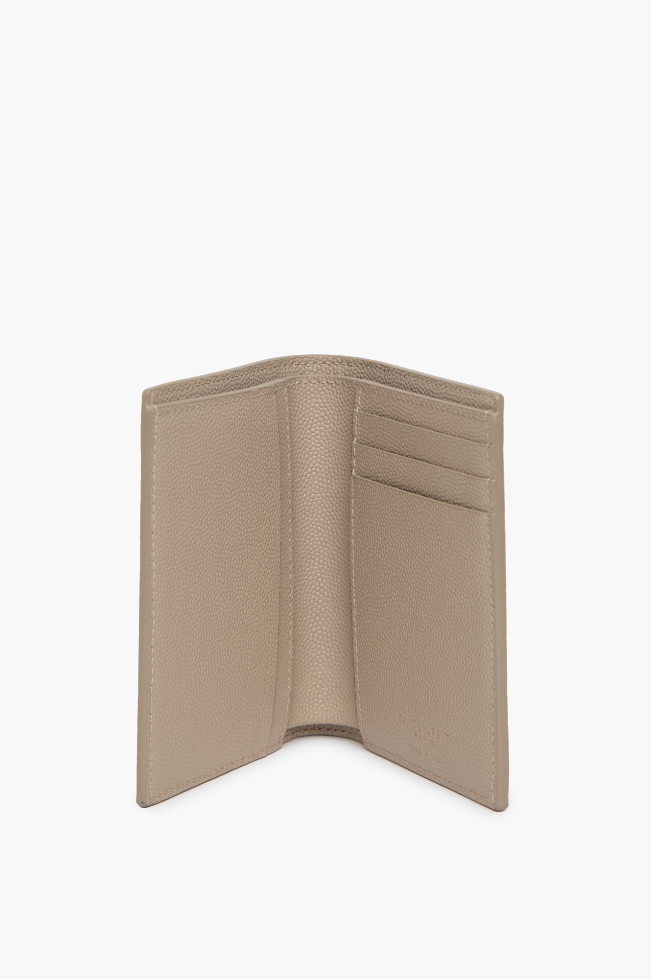 Saint Laurent Beige Bi-Fold Wallet
