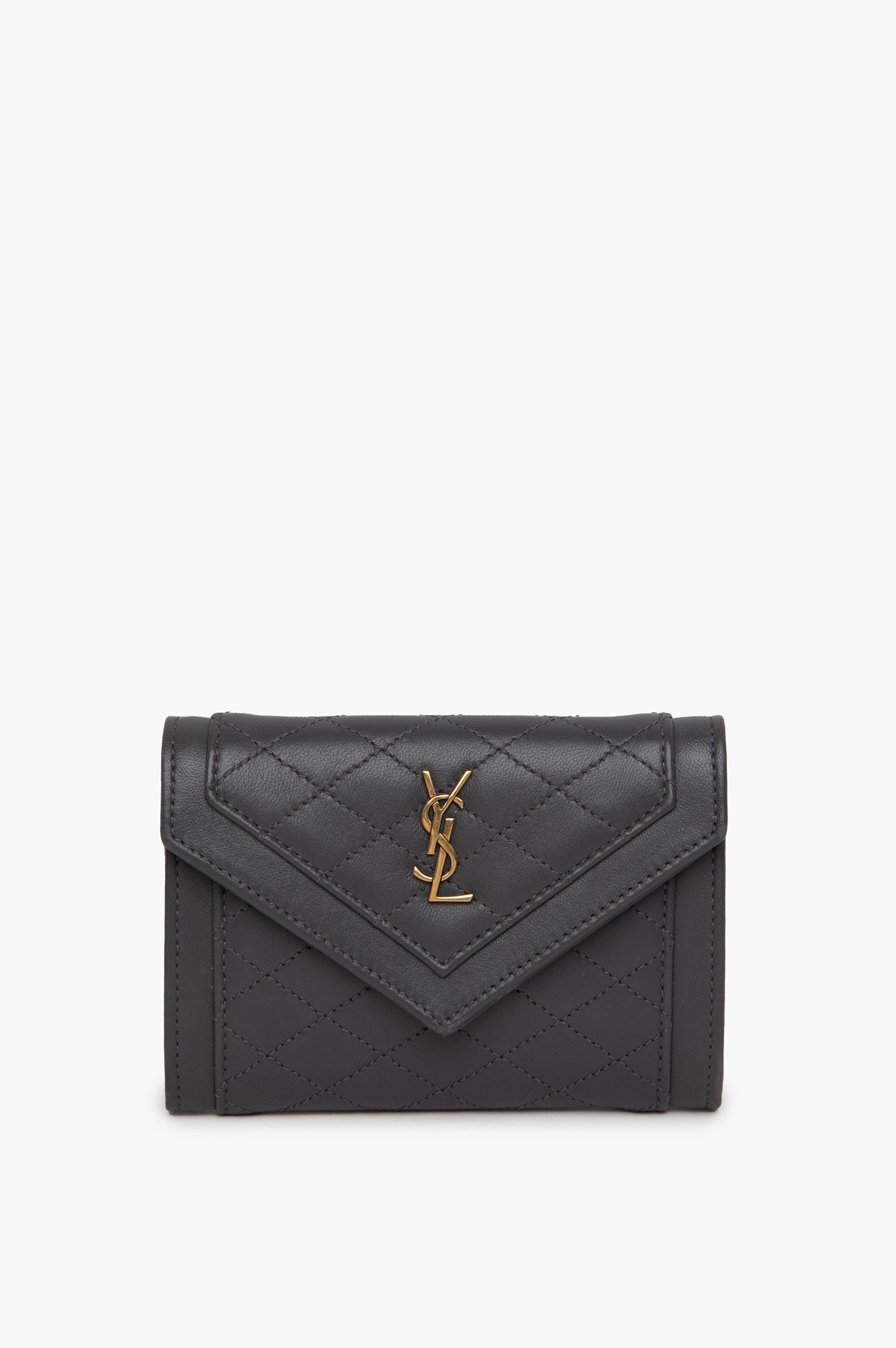 Saint Laurent Grey Bi-Fold Wallet